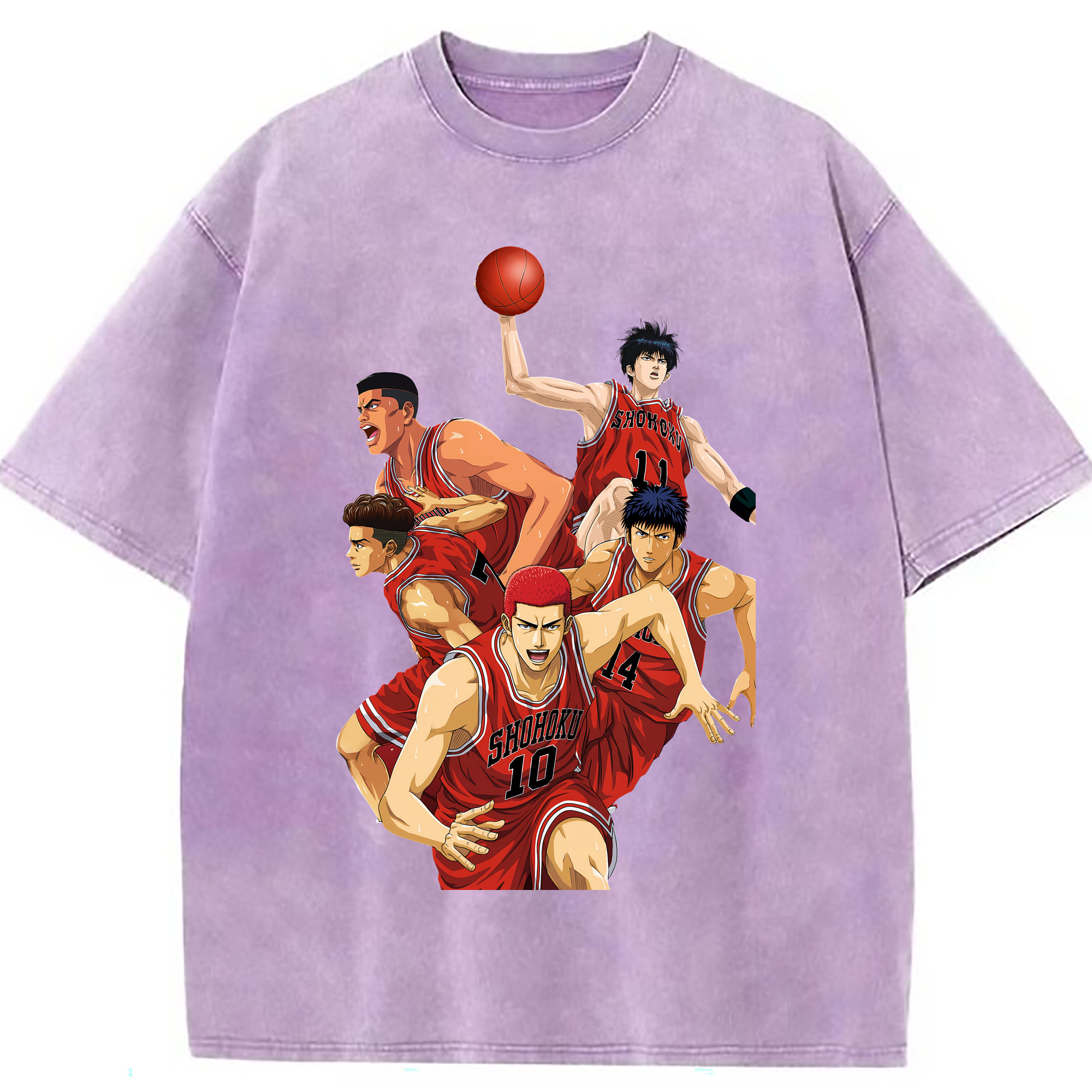 （画像用） SLAM DUNK／スラムダンク 綿100% ヴィンテージ風 半袖Tシャツ（フロントプリント）