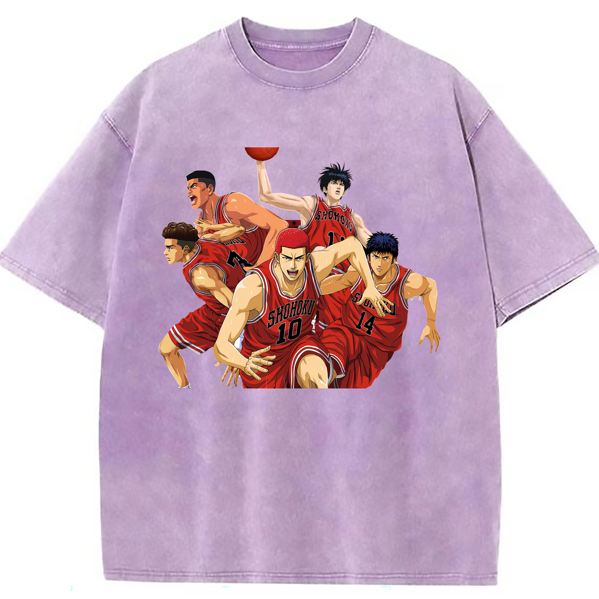（画像用） SLAM DUNK／スラムダンク 綿100% ヴィンテージ風 半袖Tシャツ（フロントプリント）