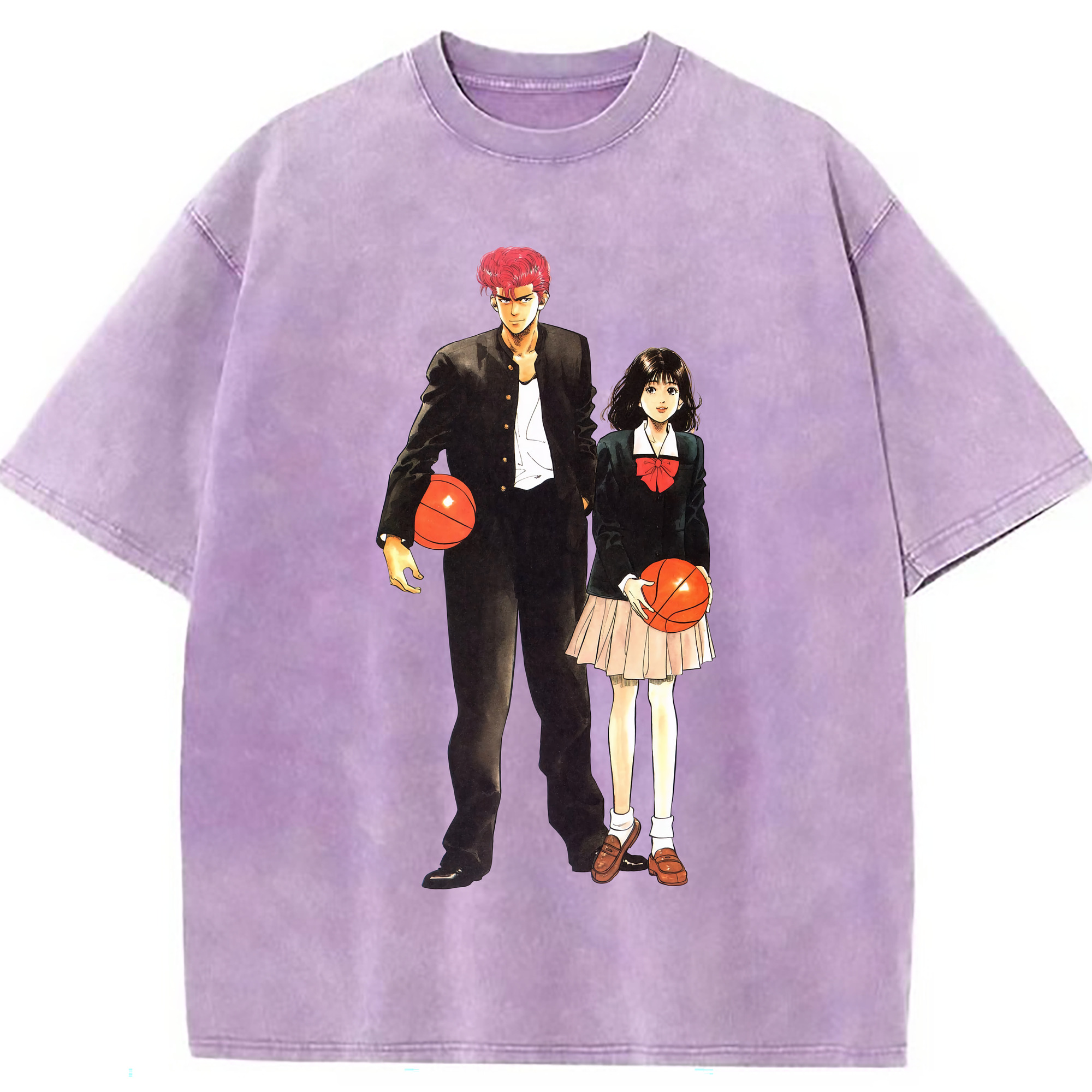 （画像用） SLAM DUNK／スラムダンク 綿100% ヴィンテージ風 半袖Tシャツ（フロントプリント）