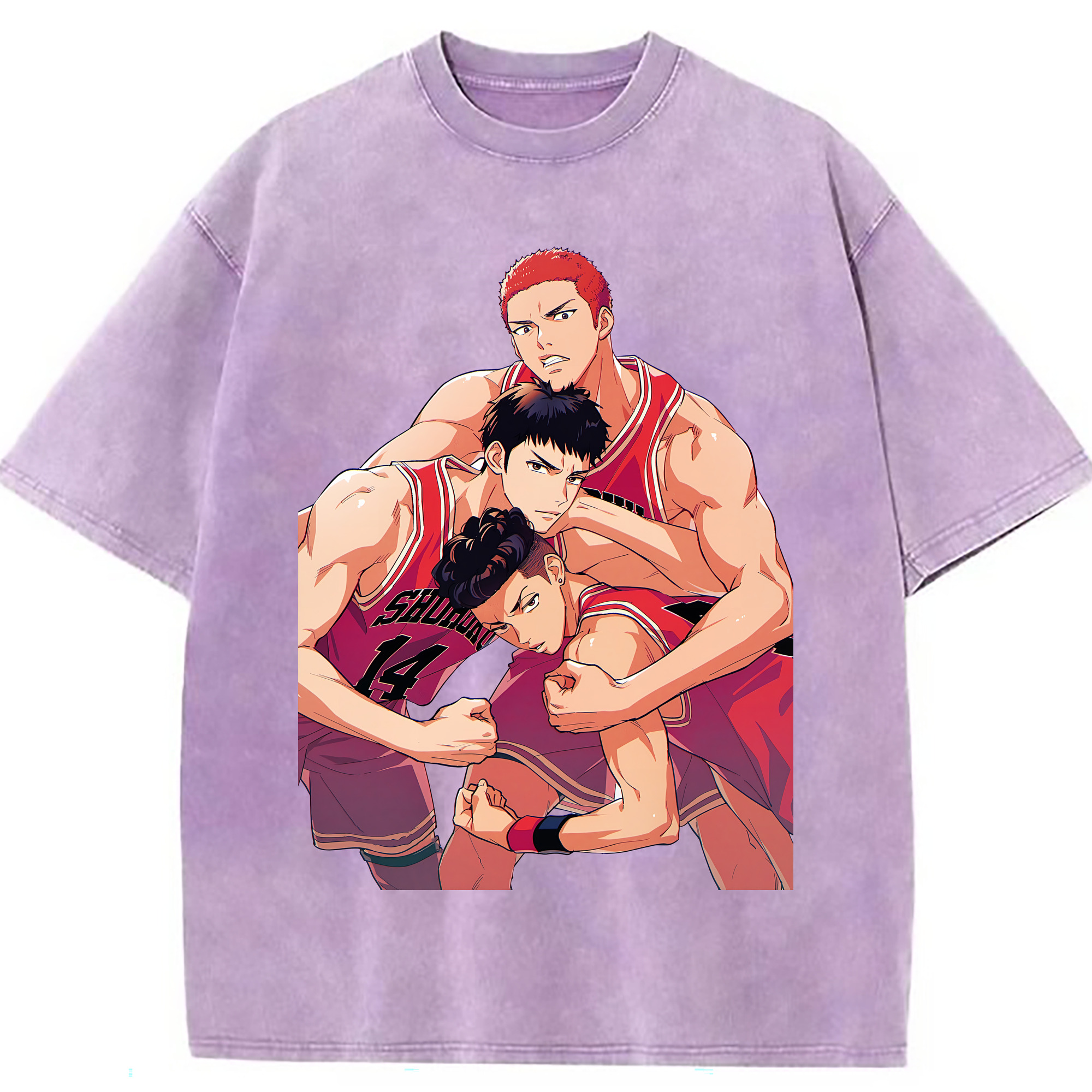 （画像用） SLAM DUNK／スラムダンク 綿100% ヴィンテージ風 半袖Tシャツ（フロントプリント）