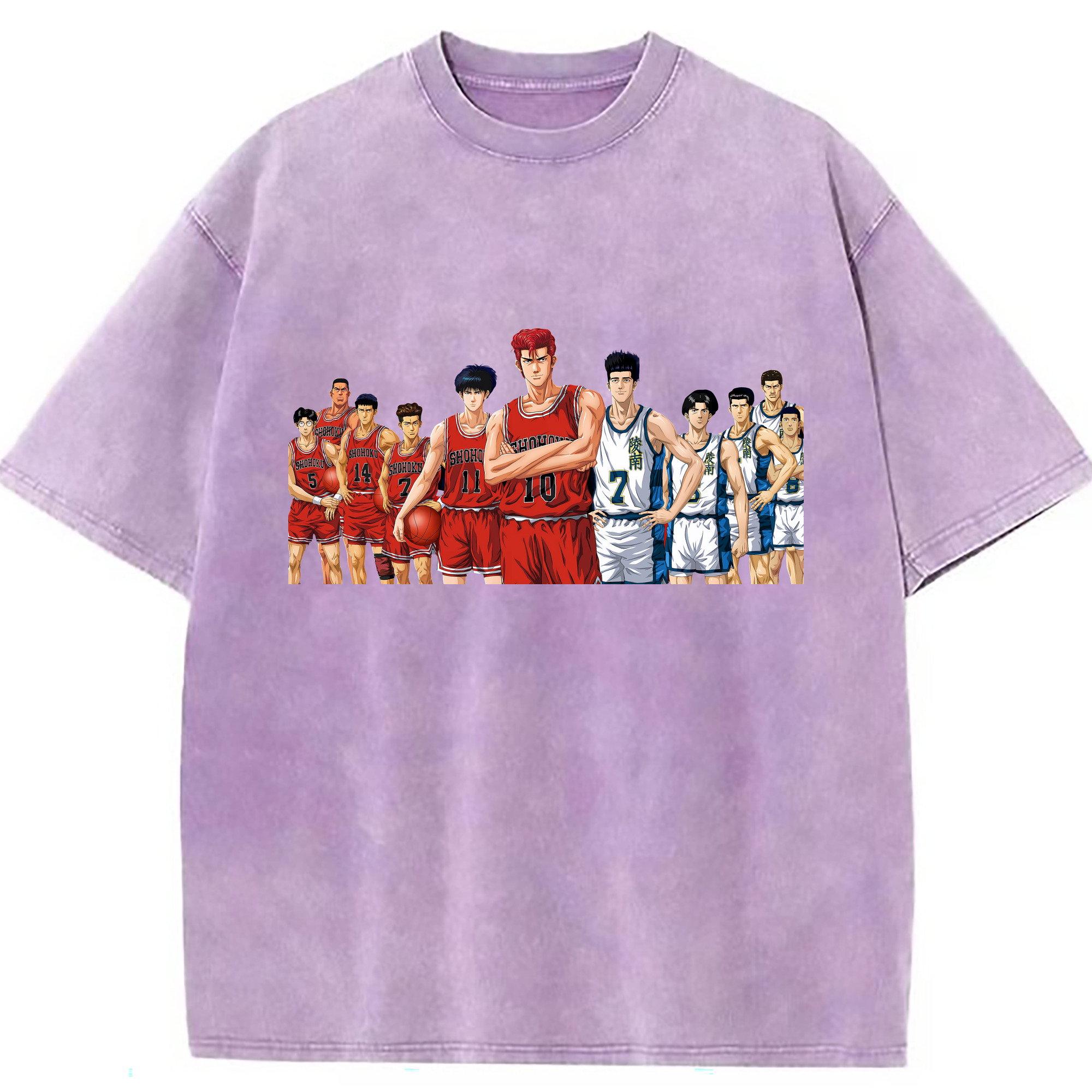（画像用） SLAM DUNK／スラムダンク 綿100% ヴィンテージ風 半袖Tシャツ（フロントプリント）