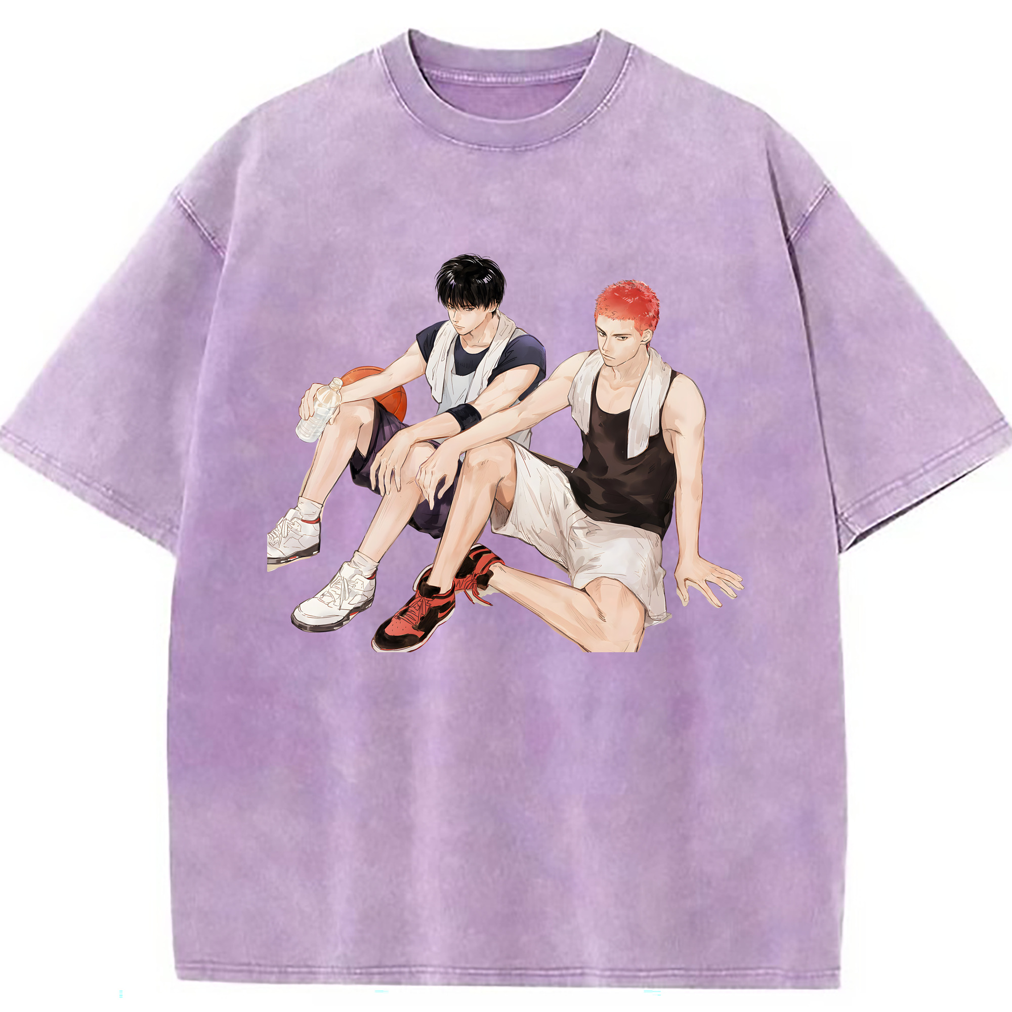 （画像用） SLAM DUNK／スラムダンク 綿100% ヴィンテージ風 半袖Tシャツ（フロントプリント）