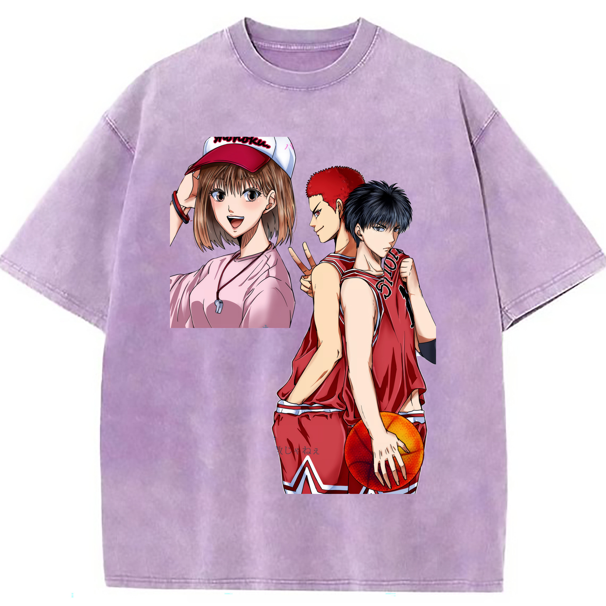 （画像用） SLAM DUNK／スラムダンク 綿100% ヴィンテージ風 半袖Tシャツ（フロントプリント）