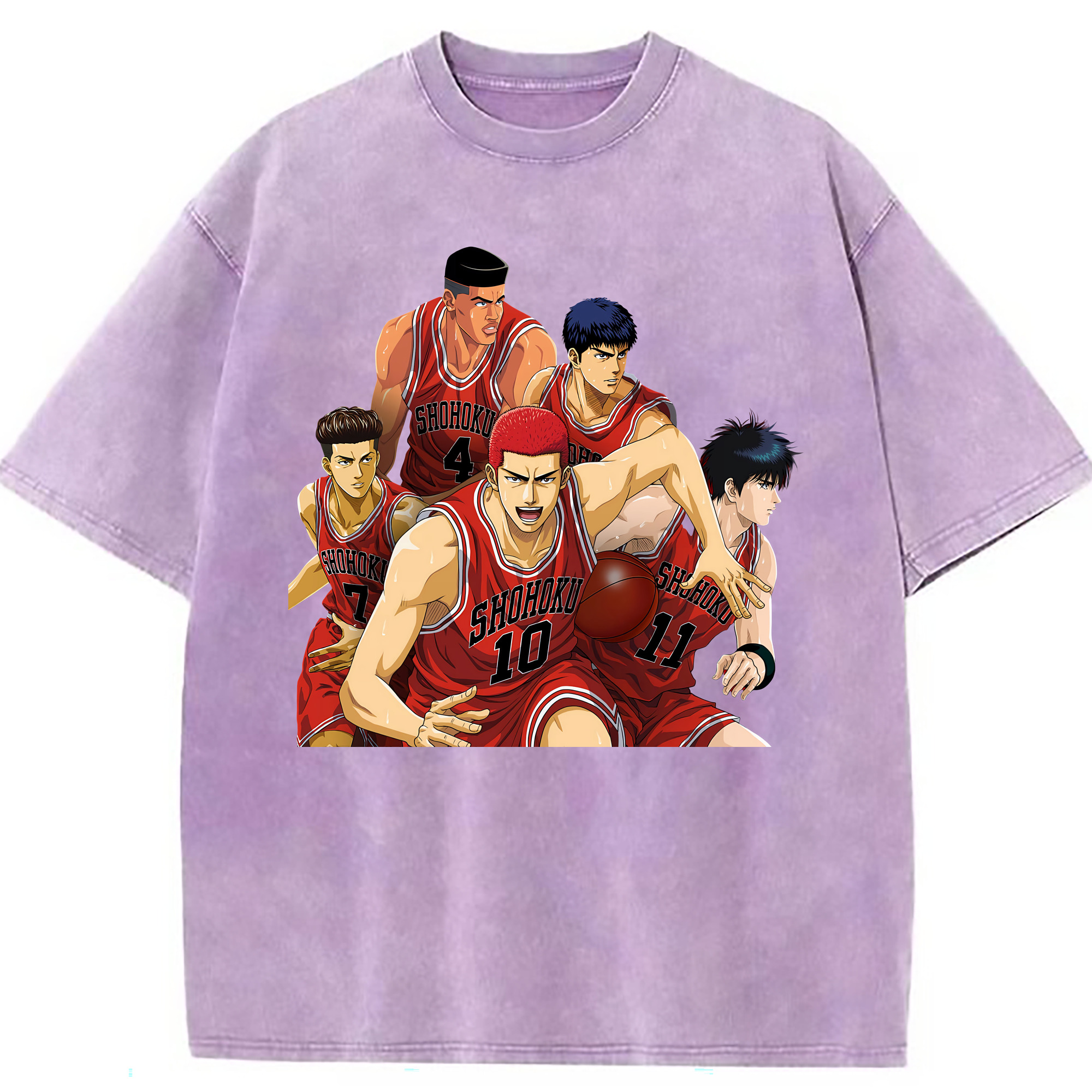 （画像用） SLAM DUNK／スラムダンク 綿100% ヴィンテージ風 半袖Tシャツ（フロントプリント）