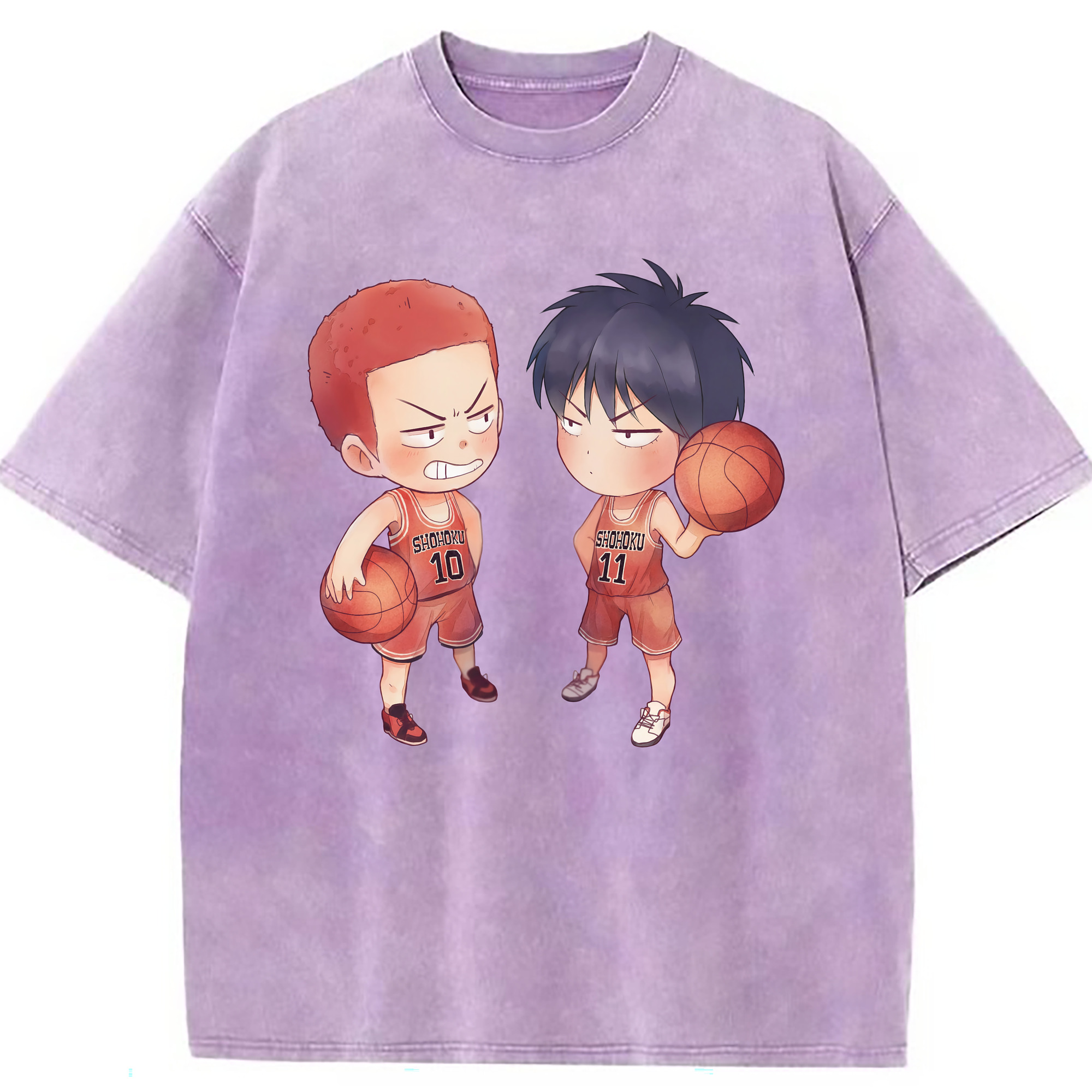 （画像用） SLAM DUNK／スラムダンク 綿100% ヴィンテージ風 半袖Tシャツ（フロントプリント）