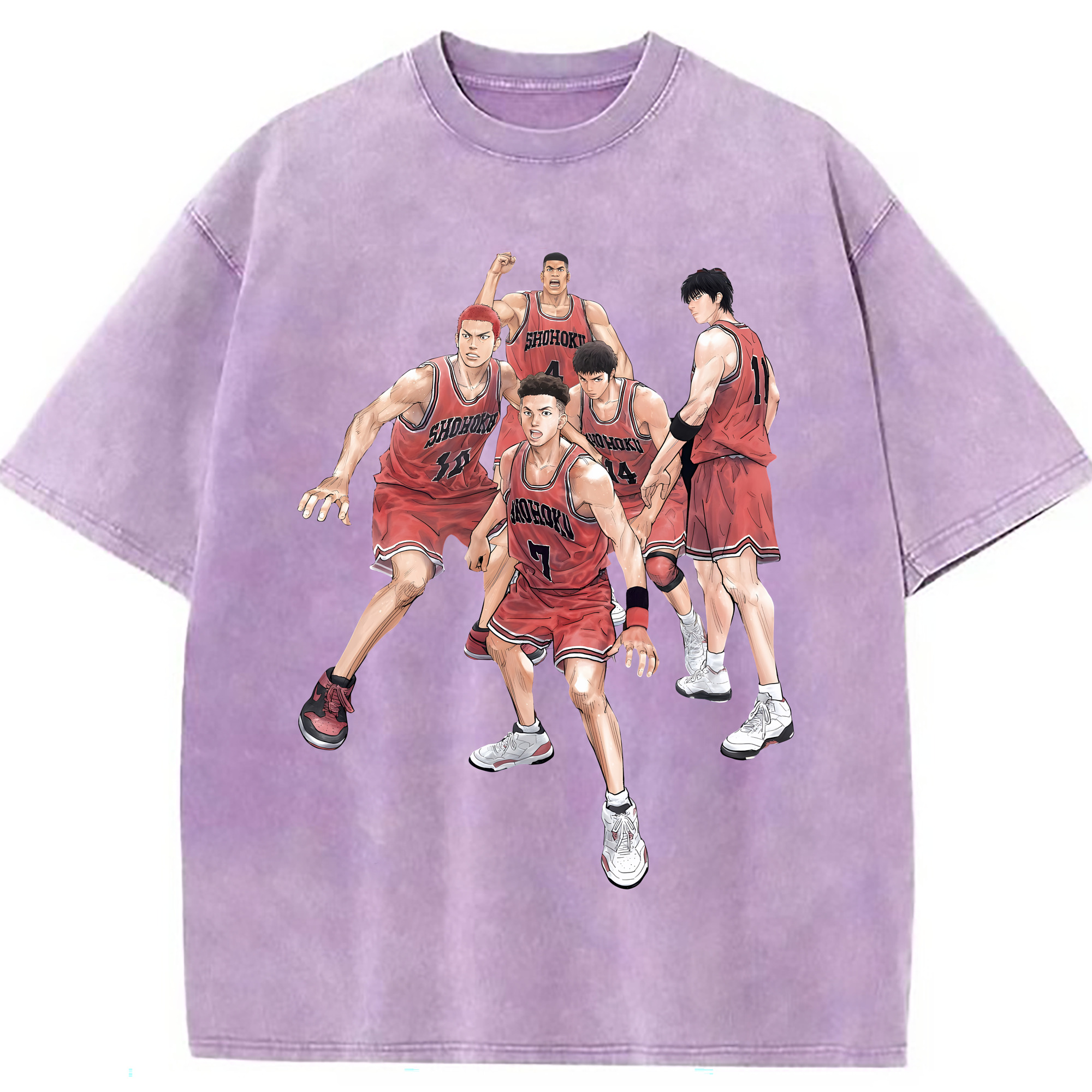 （画像用） SLAM DUNK／スラムダンク 綿100% ヴィンテージ風 半袖Tシャツ（フロントプリント）