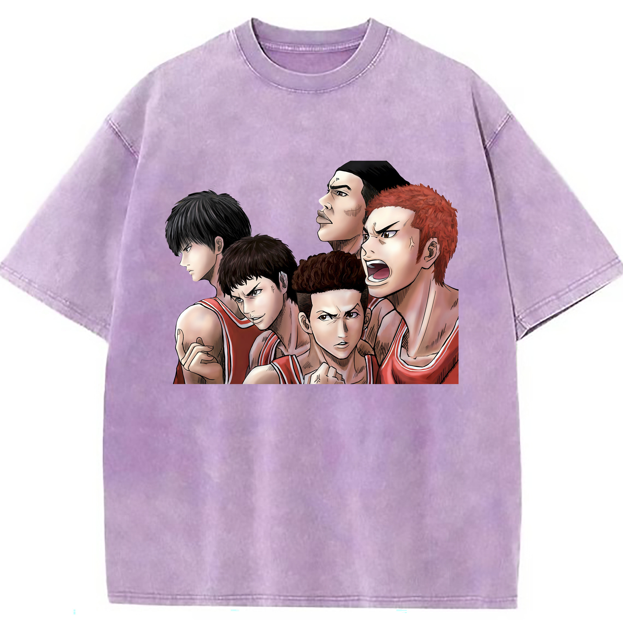 （画像用） SLAM DUNK／スラムダンク 綿100% ヴィンテージ風 半袖Tシャツ（フロントプリント）