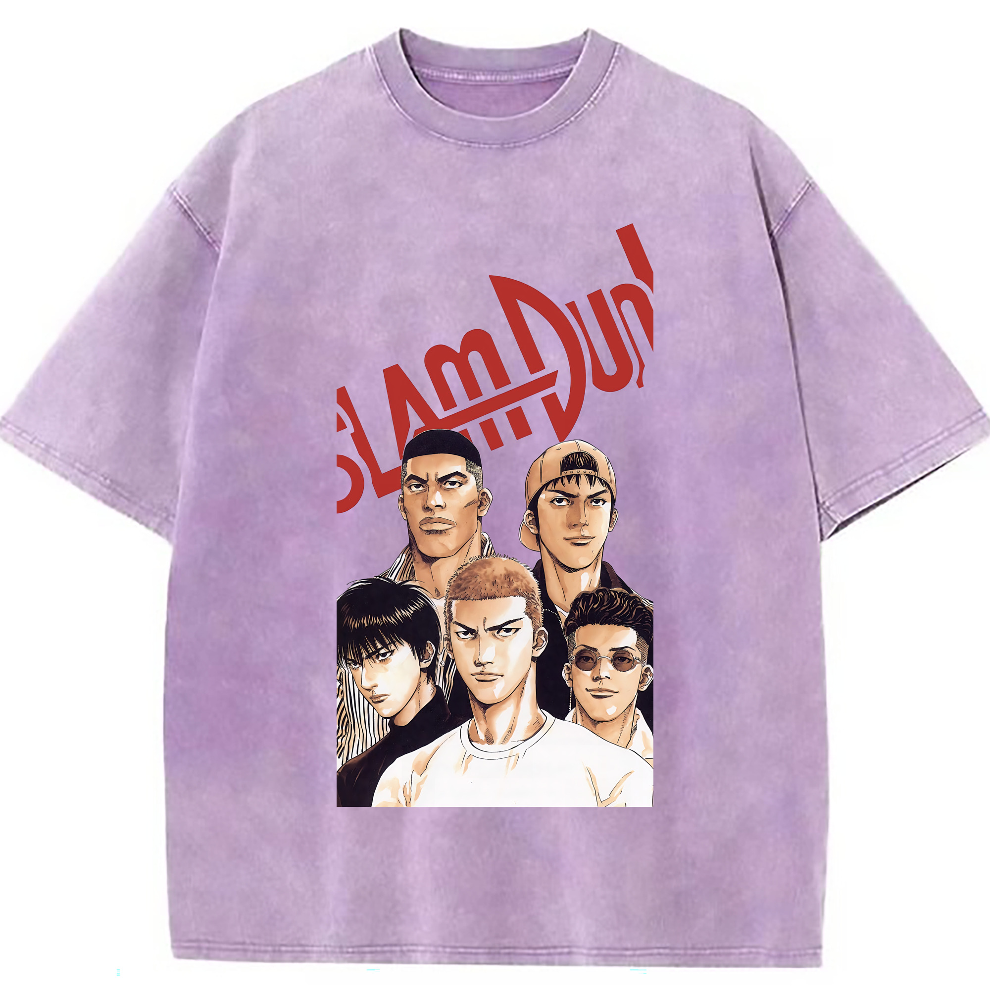 （画像用） SLAM DUNK／スラムダンク 綿100% ヴィンテージ風 半袖Tシャツ（フロントプリント）