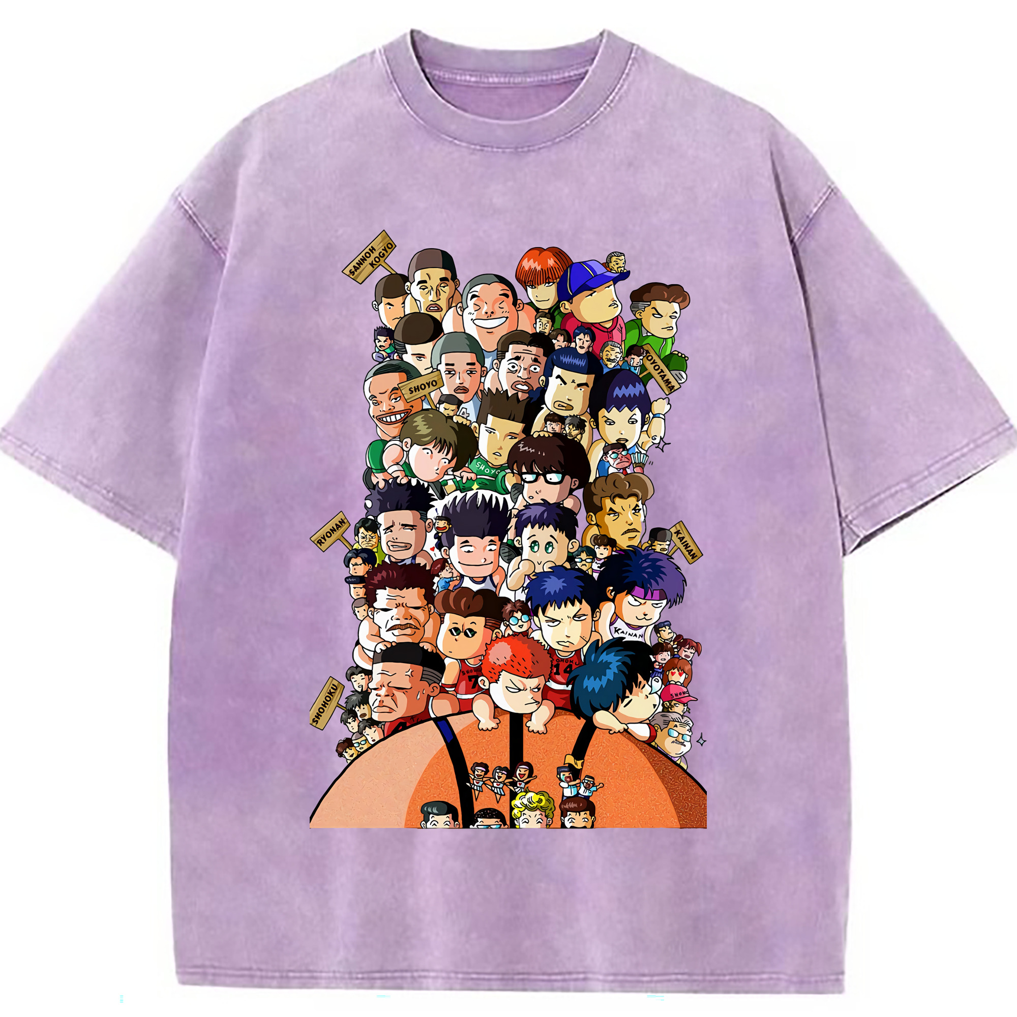 （画像用） SLAM DUNK／スラムダンク 綿100% ヴィンテージ風 半袖Tシャツ（フロントプリント）