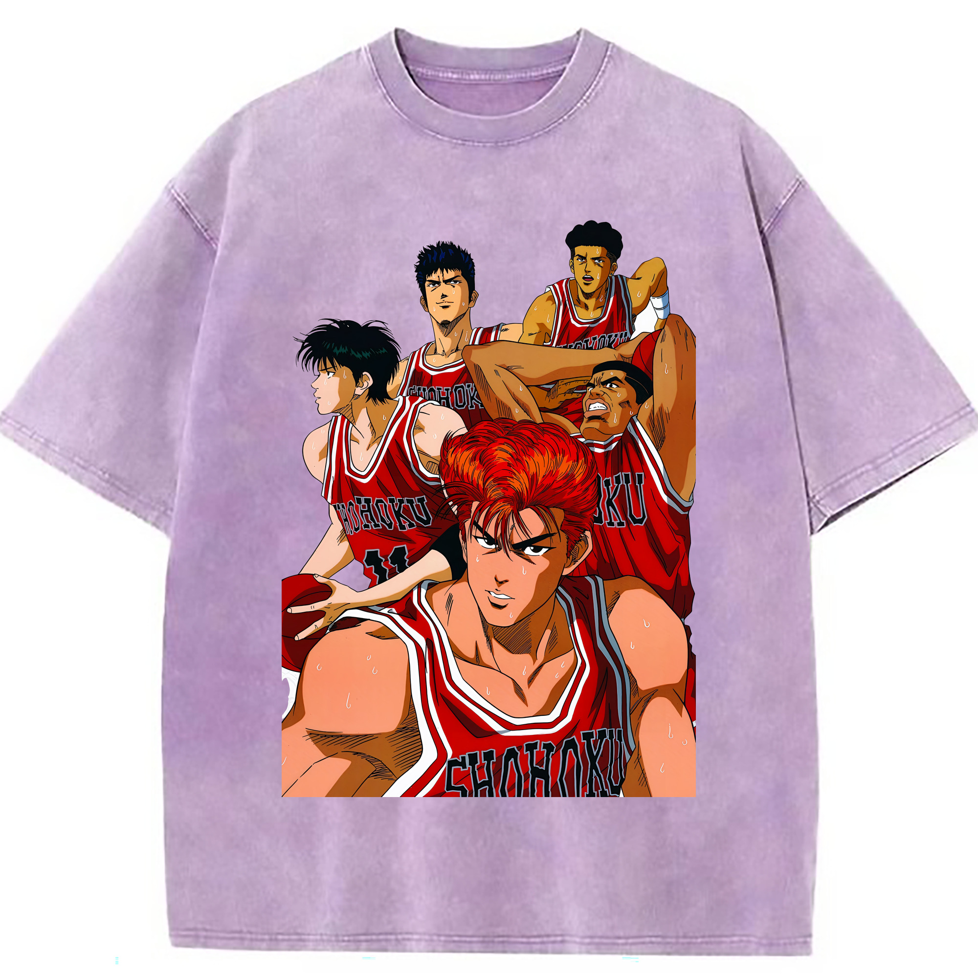（画像用） SLAM DUNK／スラムダンク 綿100% ヴィンテージ風 半袖Tシャツ（フロントプリント）