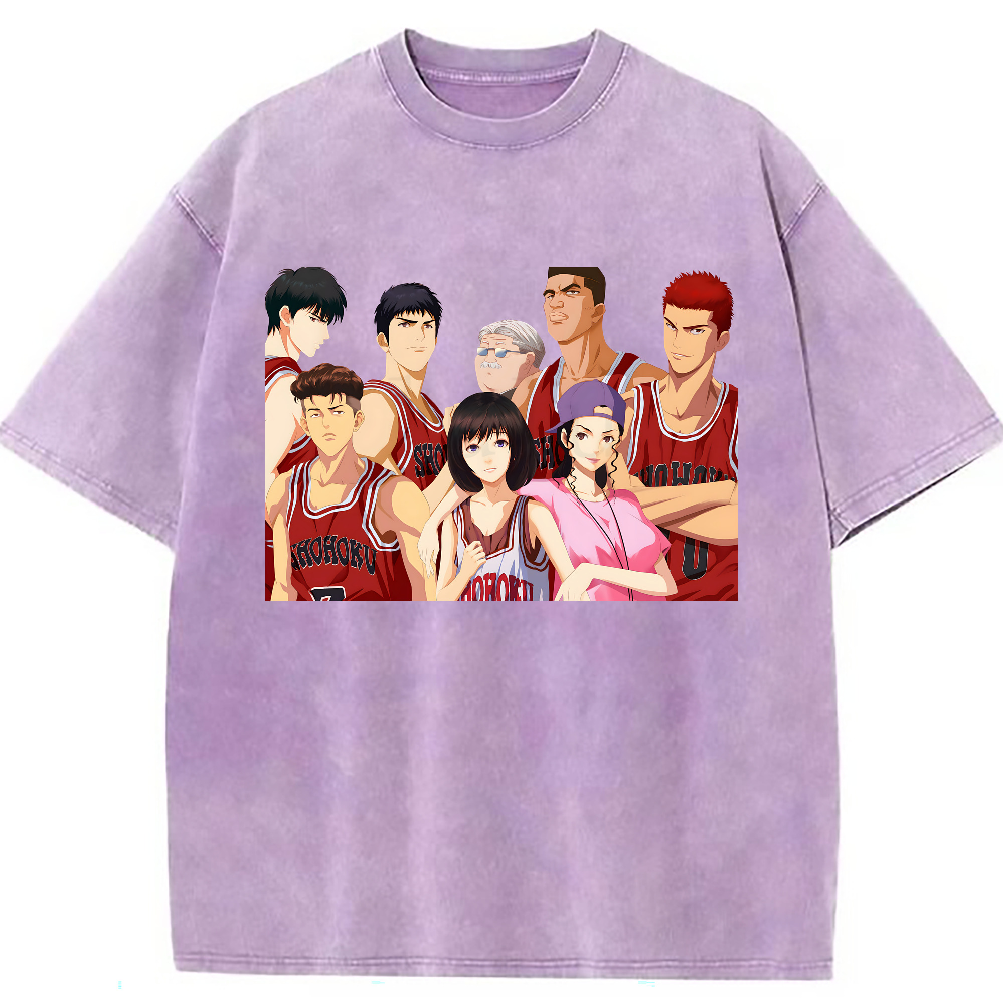 （画像用） SLAM DUNK／スラムダンク 綿100% ヴィンテージ風 半袖Tシャツ（フロントプリント）