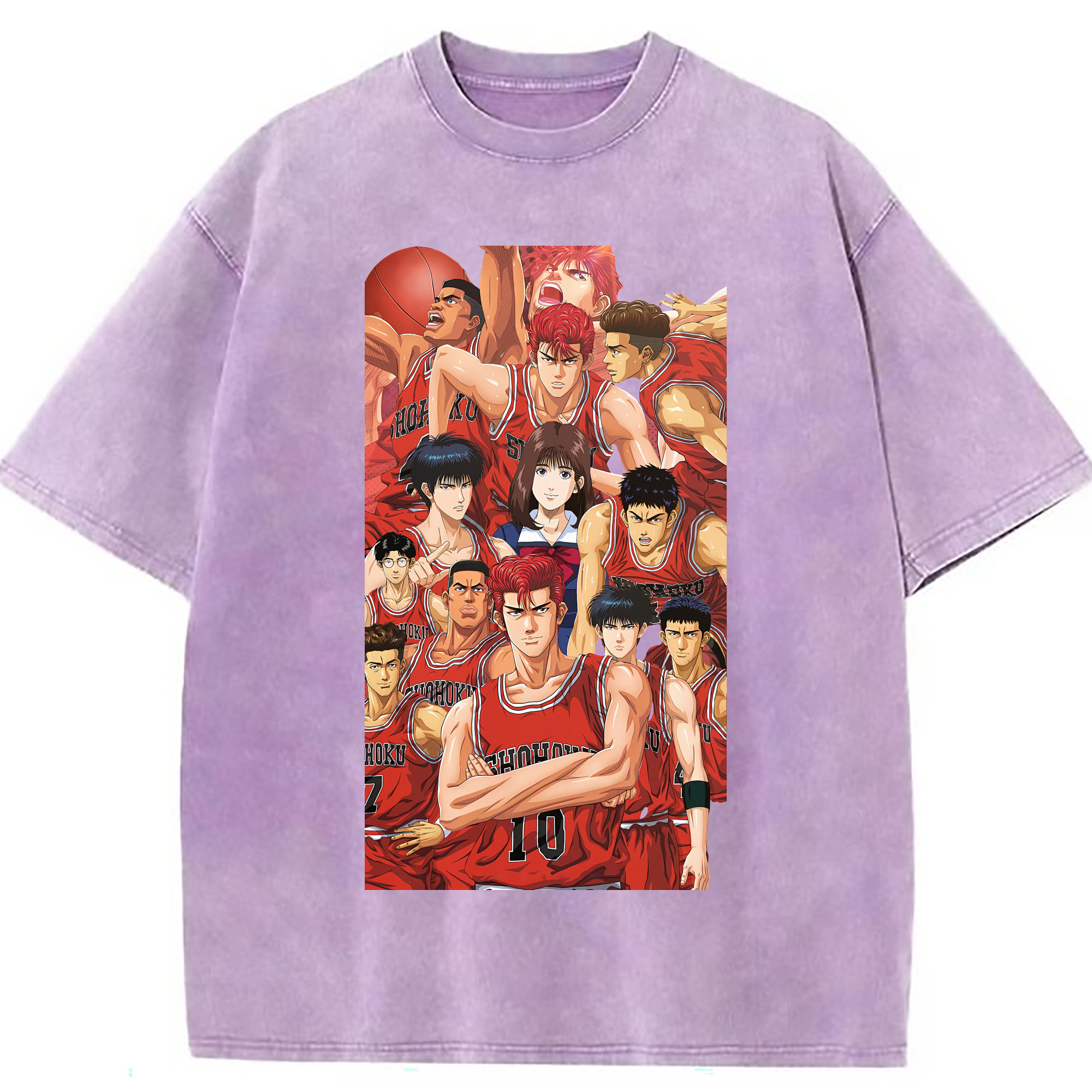 （画像用） SLAM DUNK／スラムダンク 綿100% ヴィンテージ風 半袖Tシャツ（フロントプリント）