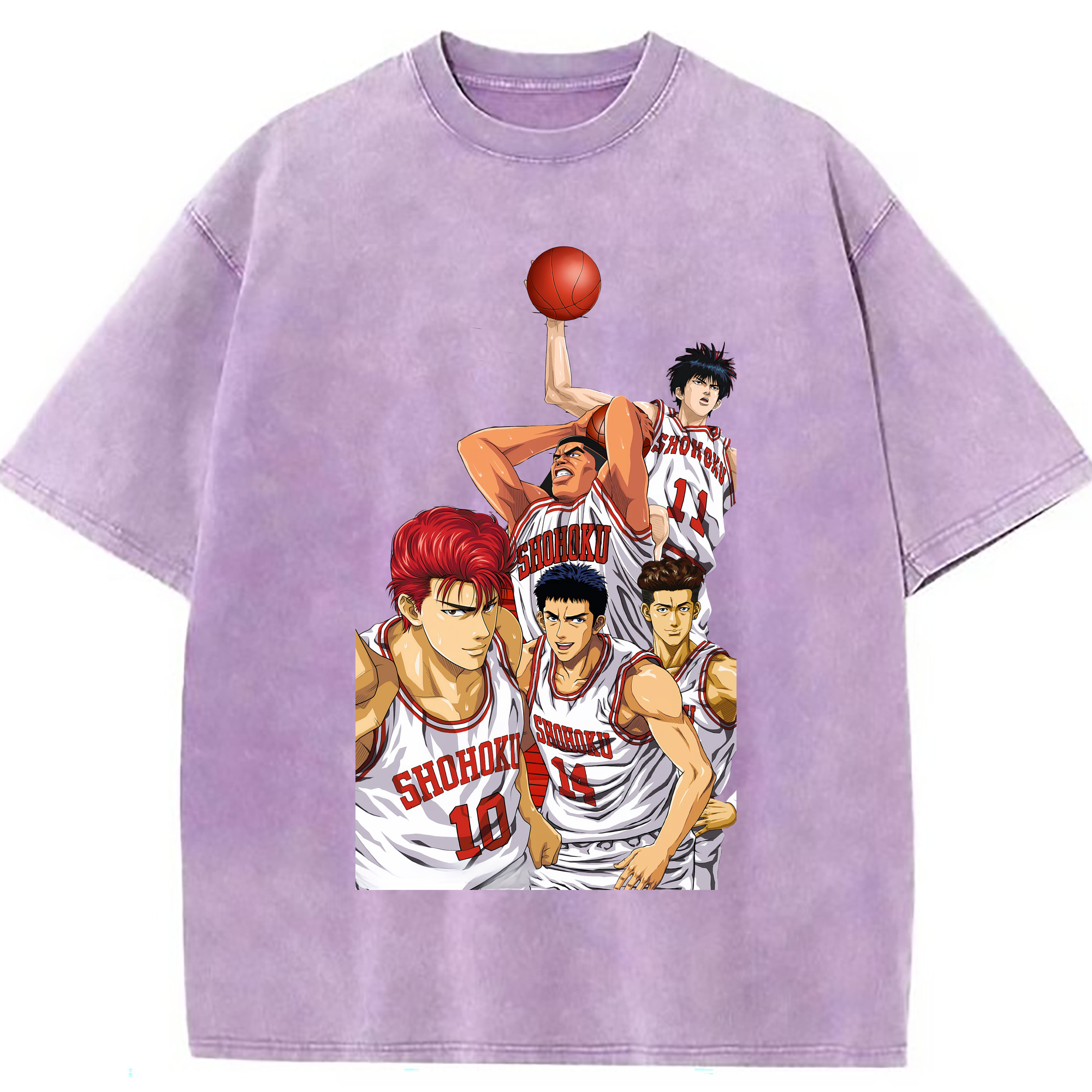 （画像用） SLAM DUNK／スラムダンク 綿100% ヴィンテージ風 半袖Tシャツ（フロントプリント）