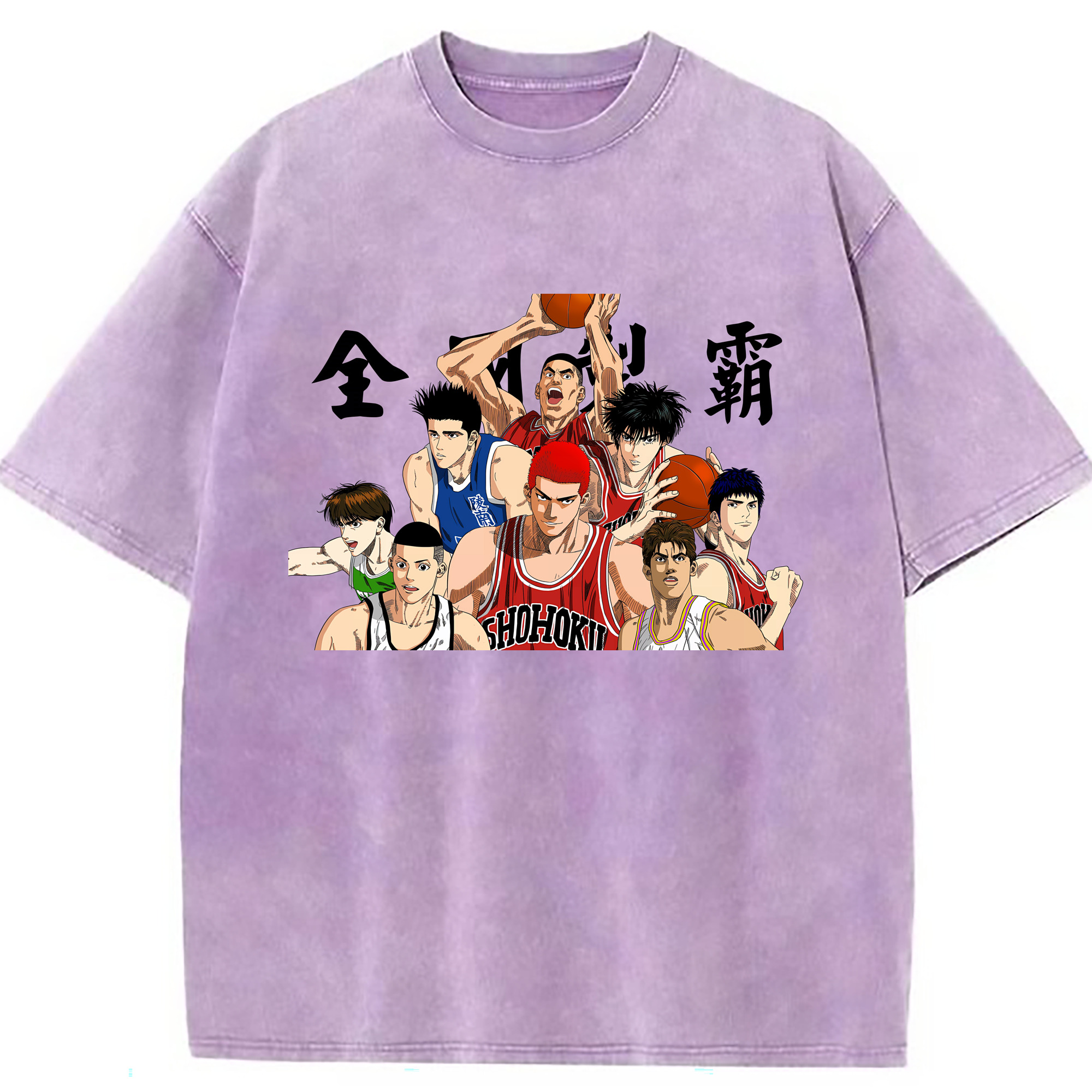 （画像用） SLAM DUNK／スラムダンク 綿100% ヴィンテージ風 半袖Tシャツ（フロントプリント）