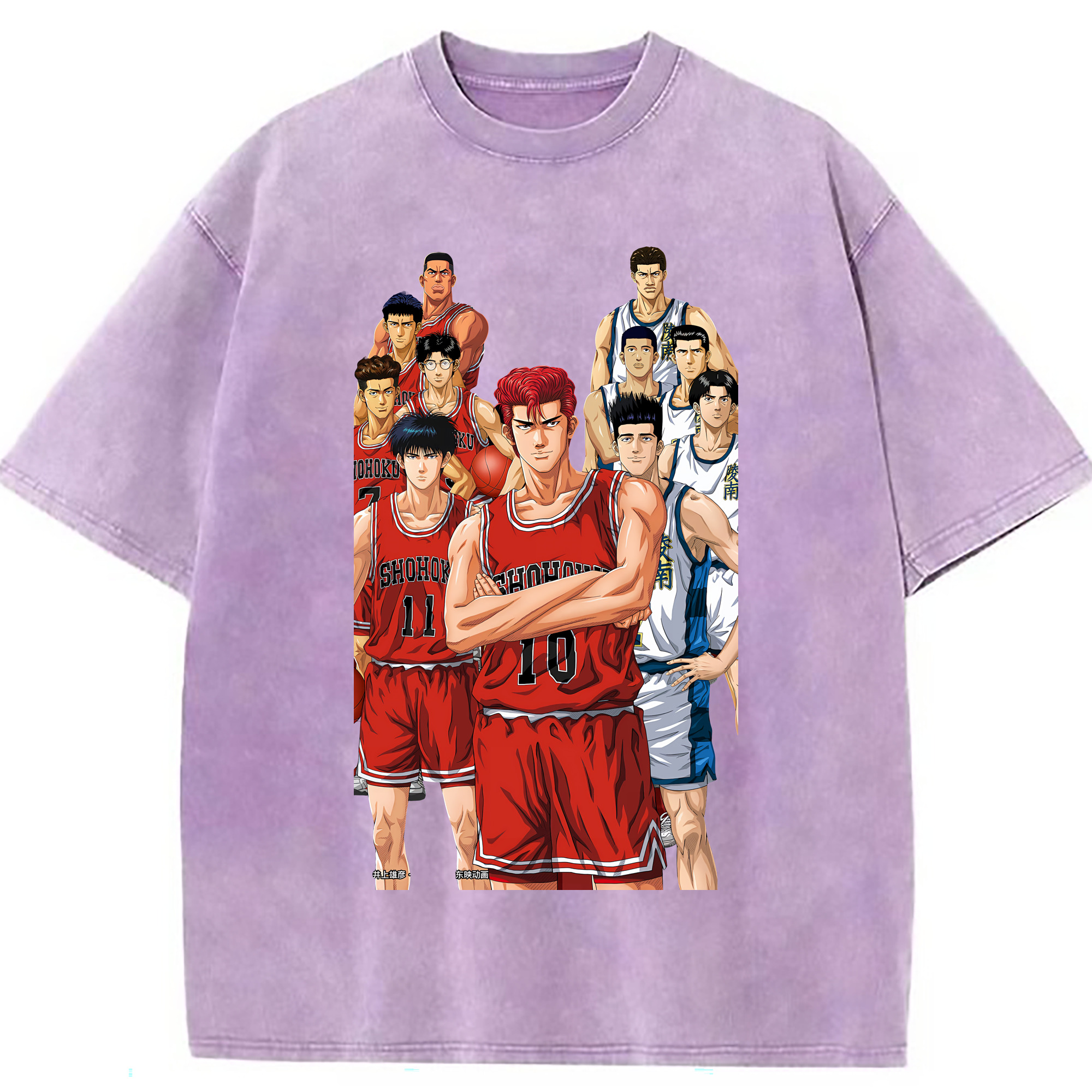（画像用） SLAM DUNK／スラムダンク 綿100% ヴィンテージ風 半袖Tシャツ（フロントプリント）