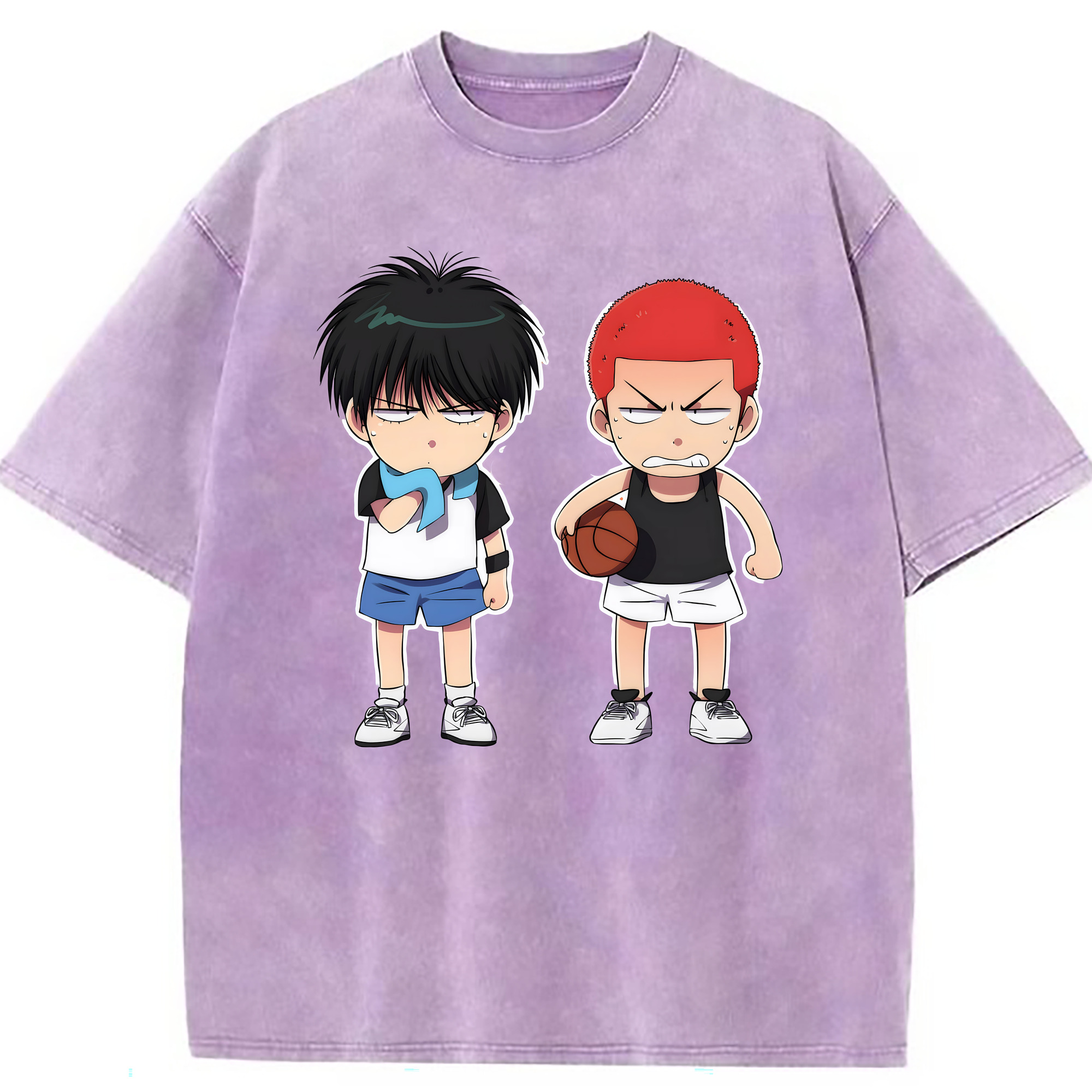 （画像用） SLAM DUNK／スラムダンク 綿100% ヴィンテージ風 半袖Tシャツ（フロントプリント）