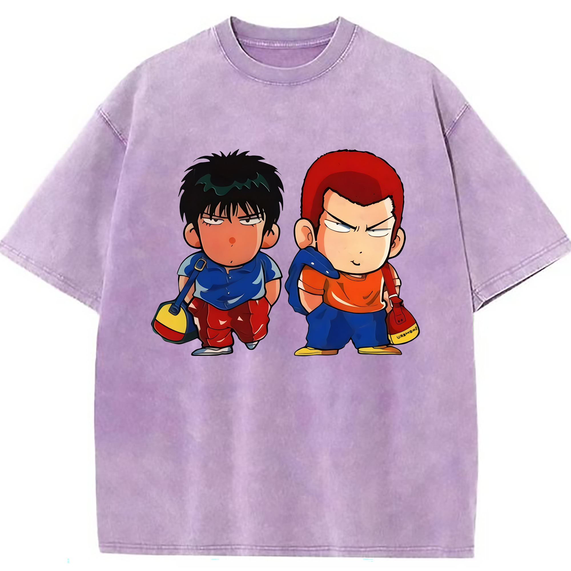 （画像用） SLAM DUNK／スラムダンク 綿100% ヴィンテージ風 半袖Tシャツ（フロントプリント）