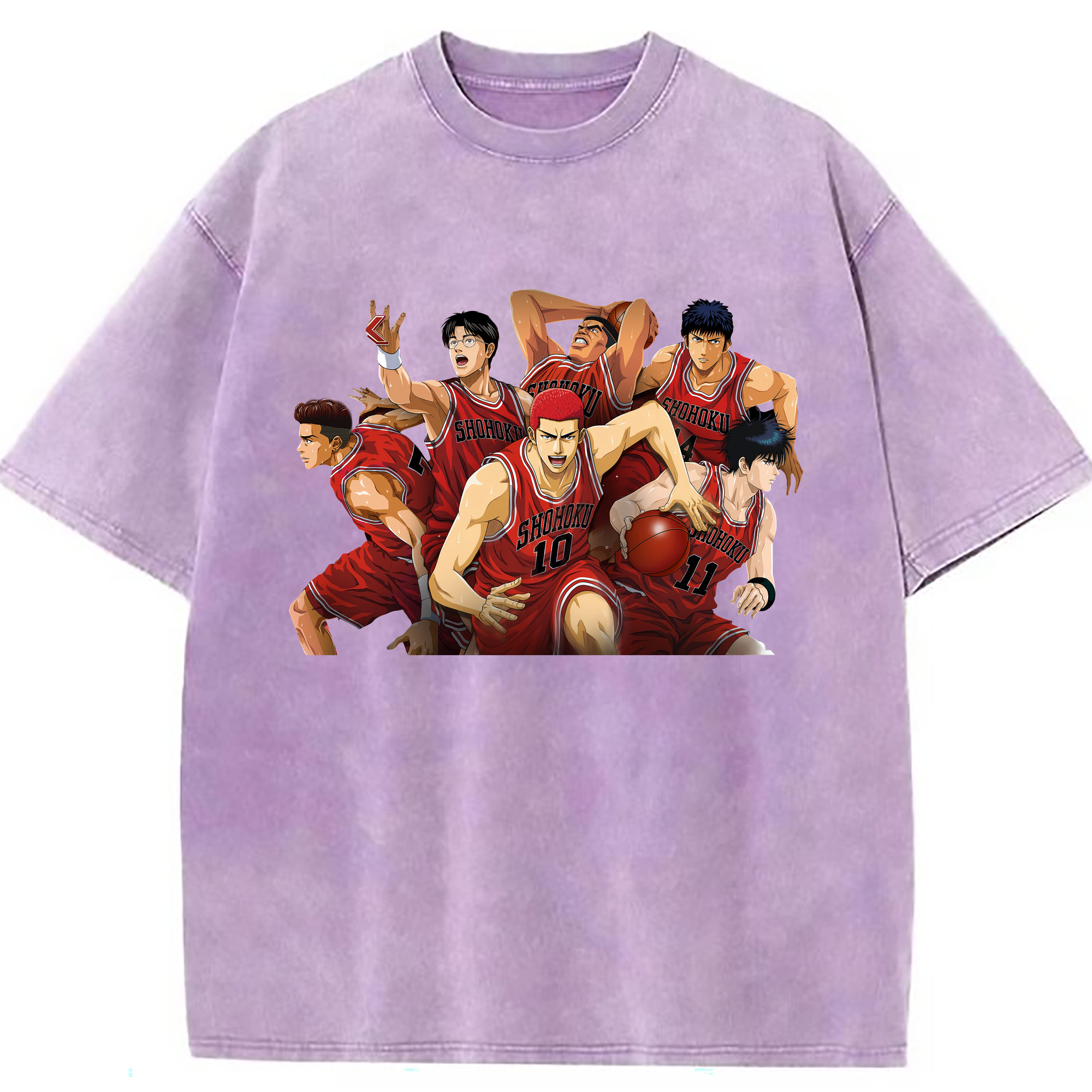 （画像用） SLAM DUNK／スラムダンク 綿100% ヴィンテージ風 半袖Tシャツ（フロントプリント）