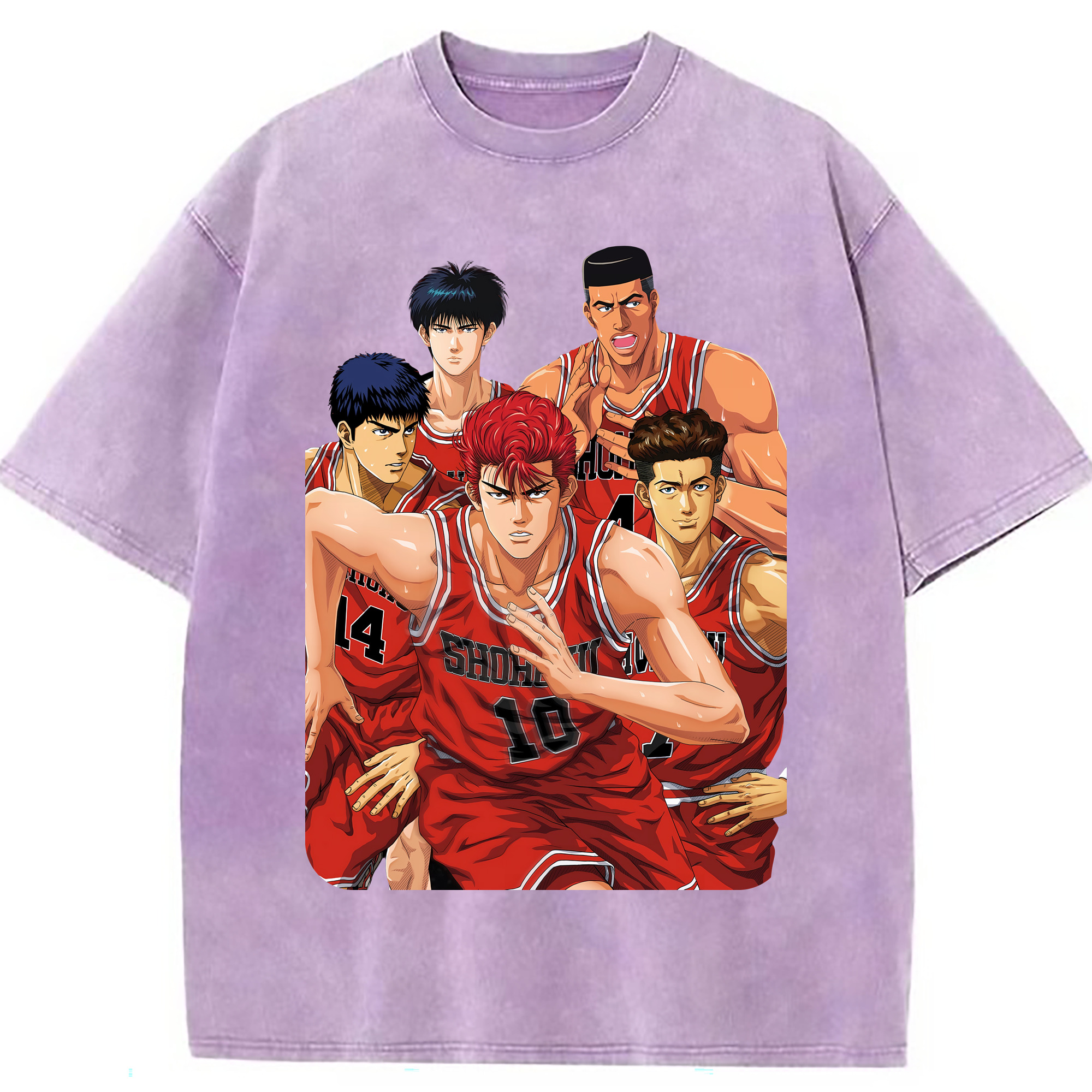 （画像用） SLAM DUNK／スラムダンク 綿100% ヴィンテージ風 半袖Tシャツ（フロントプリント）