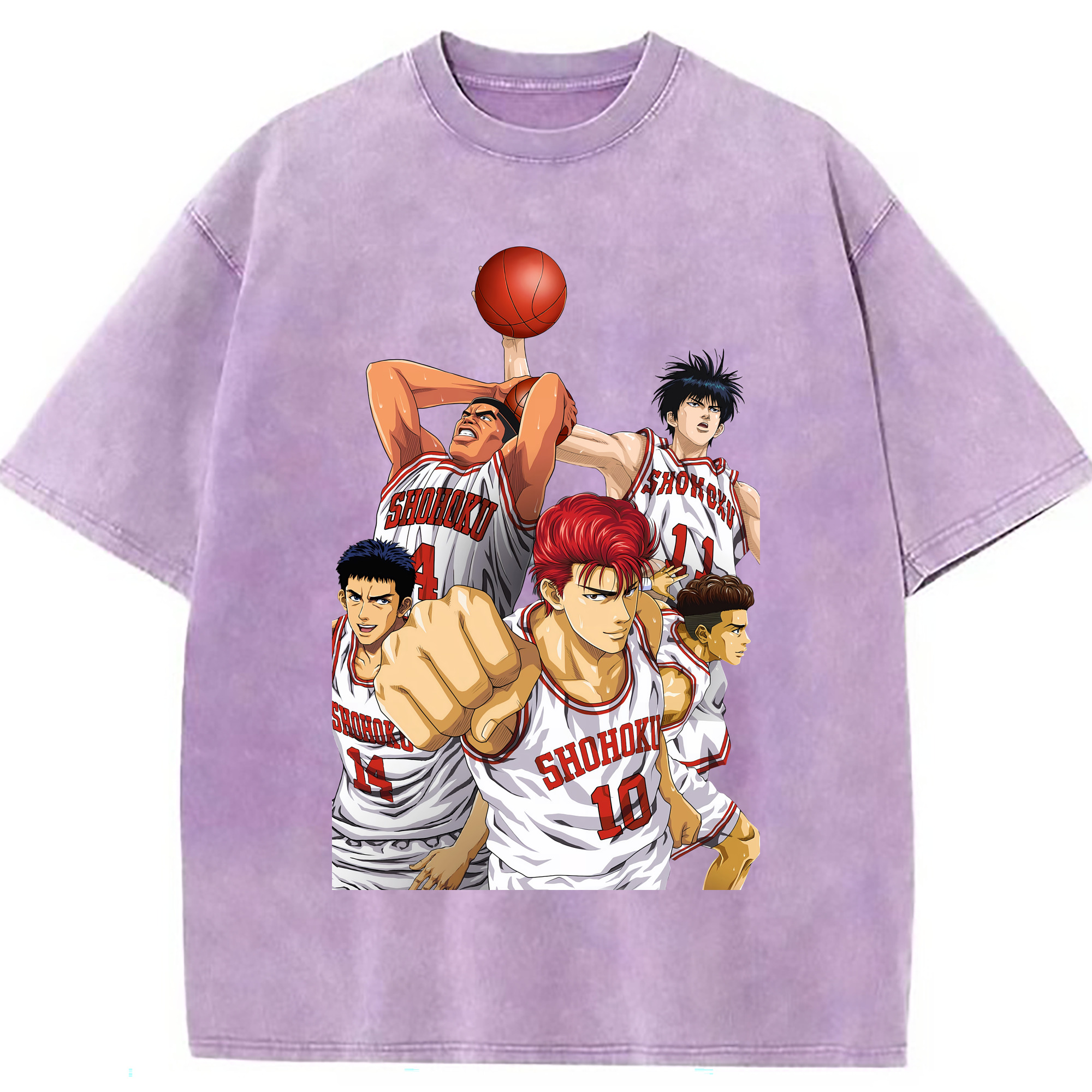 （画像用） SLAM DUNK／スラムダンク 綿100% ヴィンテージ風 半袖Tシャツ（フロントプリント）