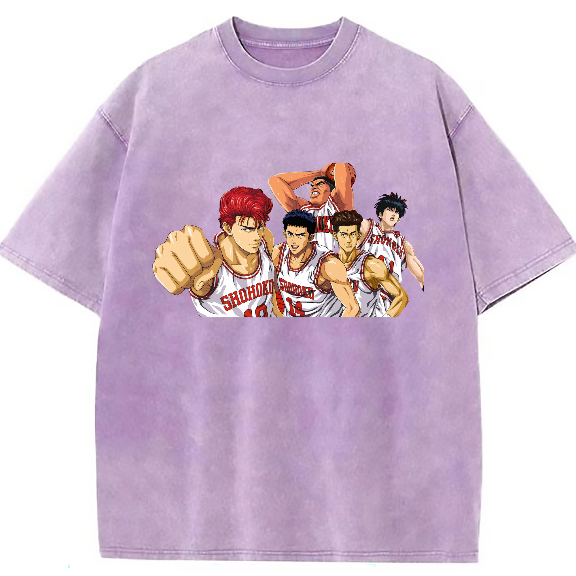 （画像用） SLAM DUNK／スラムダンク 綿100% ヴィンテージ風 半袖Tシャツ（フロントプリント）