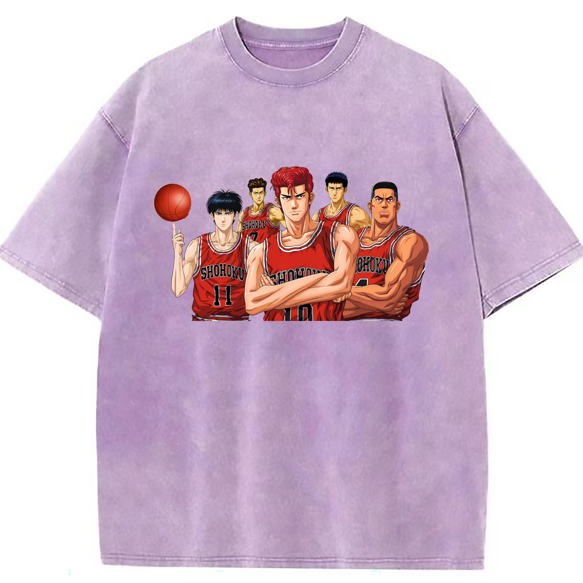 （画像用） SLAM DUNK／スラムダンク 綿100% ヴィンテージ風 半袖Tシャツ（フロントプリント）