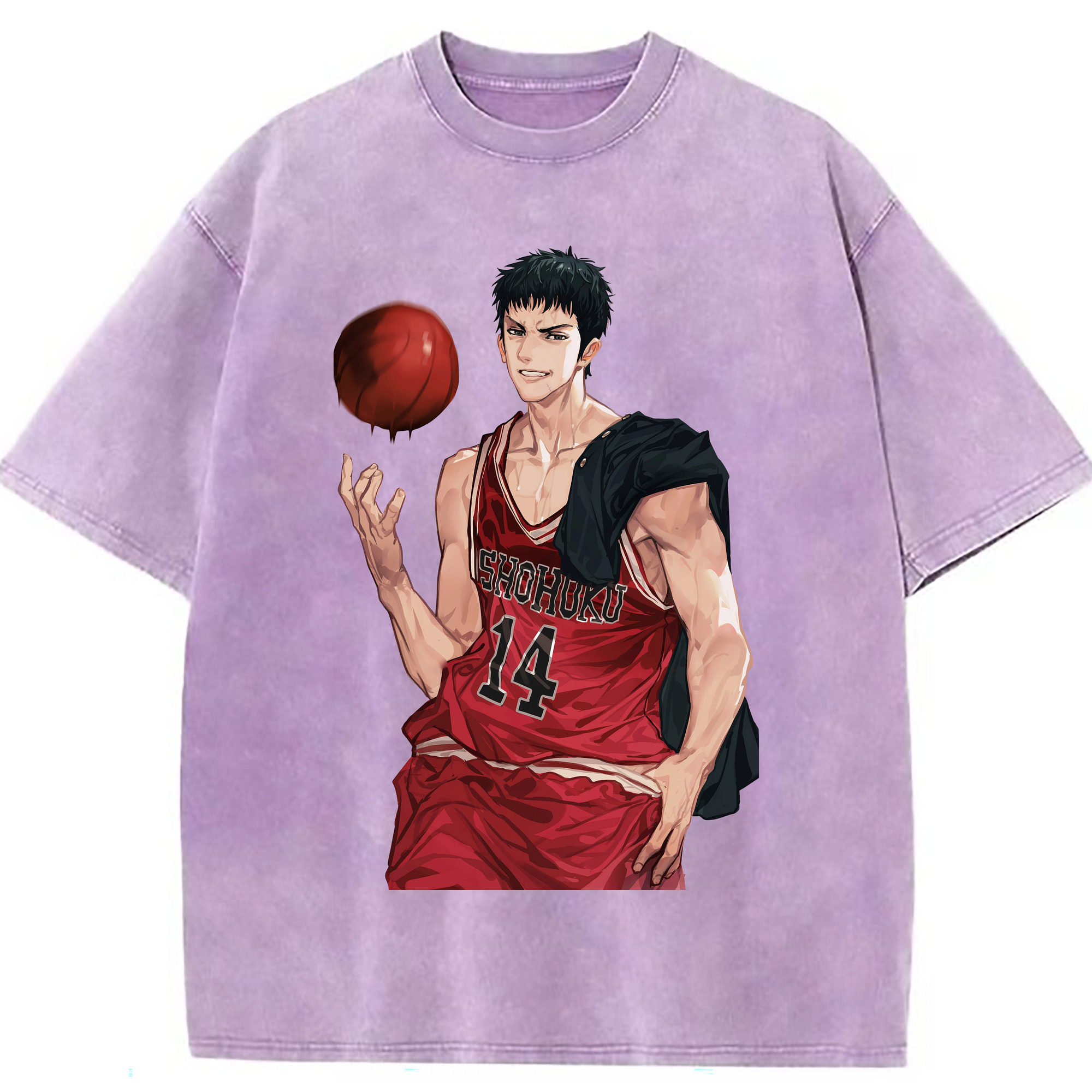 （画像用） SLAM DUNK／スラムダンク 綿100% ヴィンテージ風 半袖Tシャツ（フロントプリント）