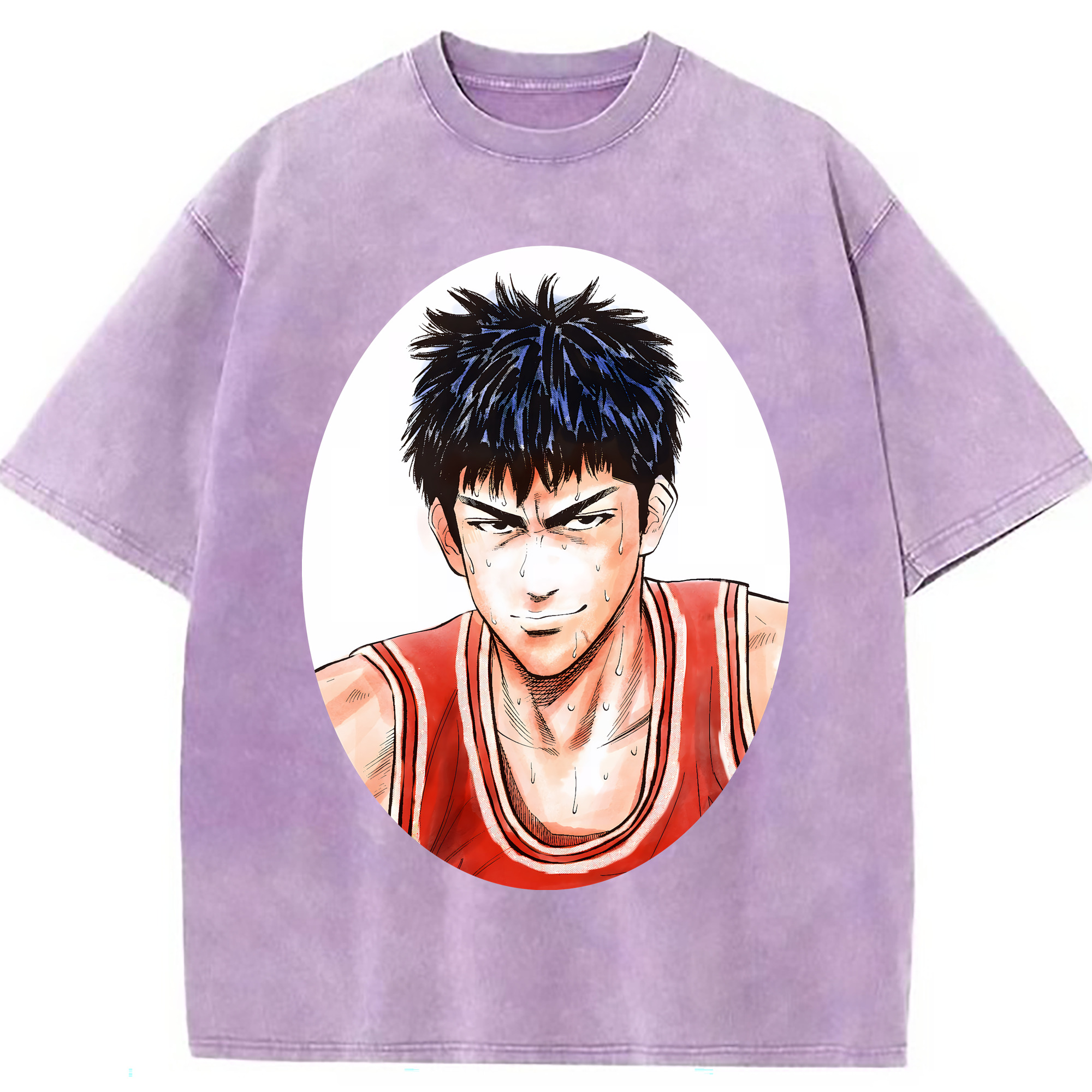 （画像用） SLAM DUNK／スラムダンク 綿100% ヴィンテージ風 半袖Tシャツ（フロントプリント）