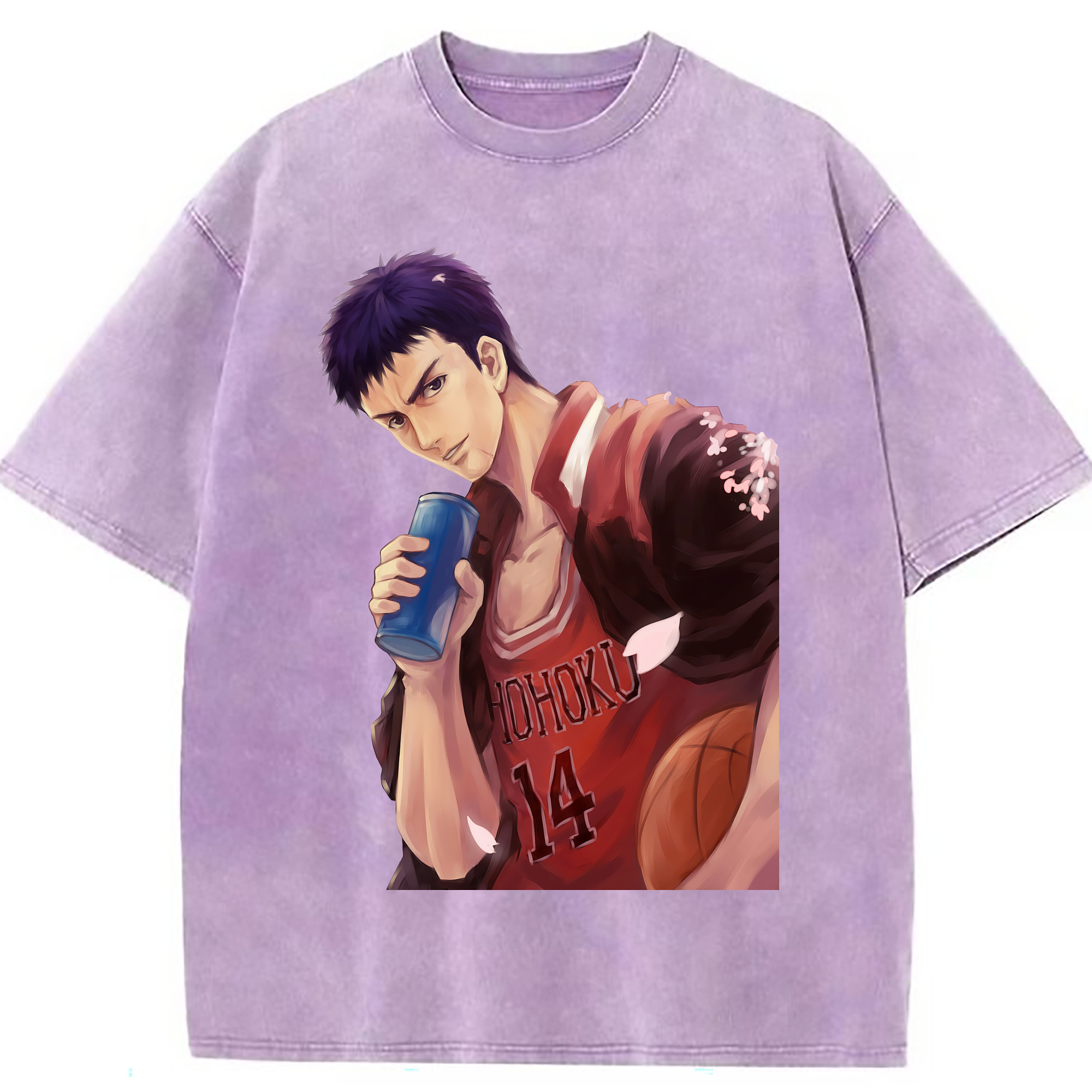 （画像用） SLAM DUNK／スラムダンク 綿100% ヴィンテージ風 半袖Tシャツ（フロントプリント）