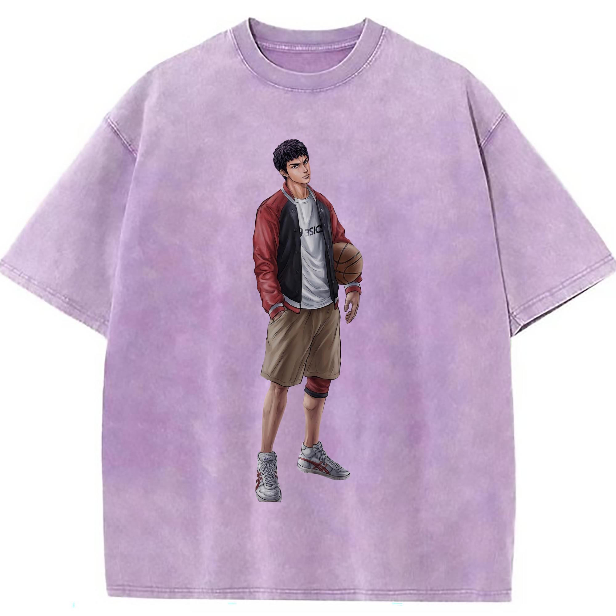 （画像用） SLAM DUNK／スラムダンク 綿100% ヴィンテージ風 半袖Tシャツ（フロントプリント）