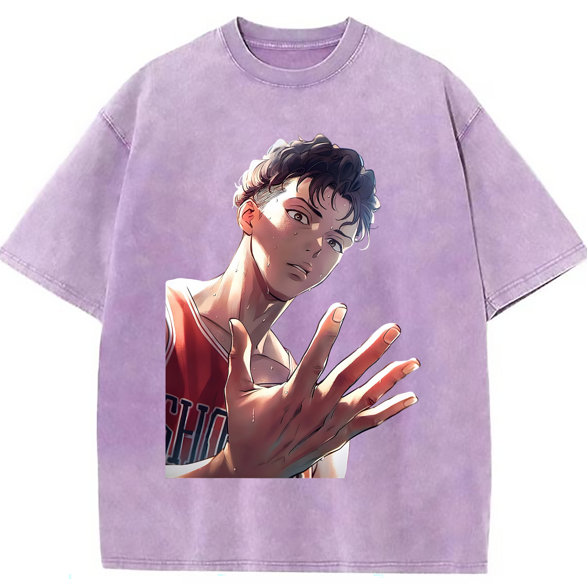 （画像用） SLAM DUNK／スラムダンク 綿100% ヴィンテージ風 半袖Tシャツ（フロントプリント）