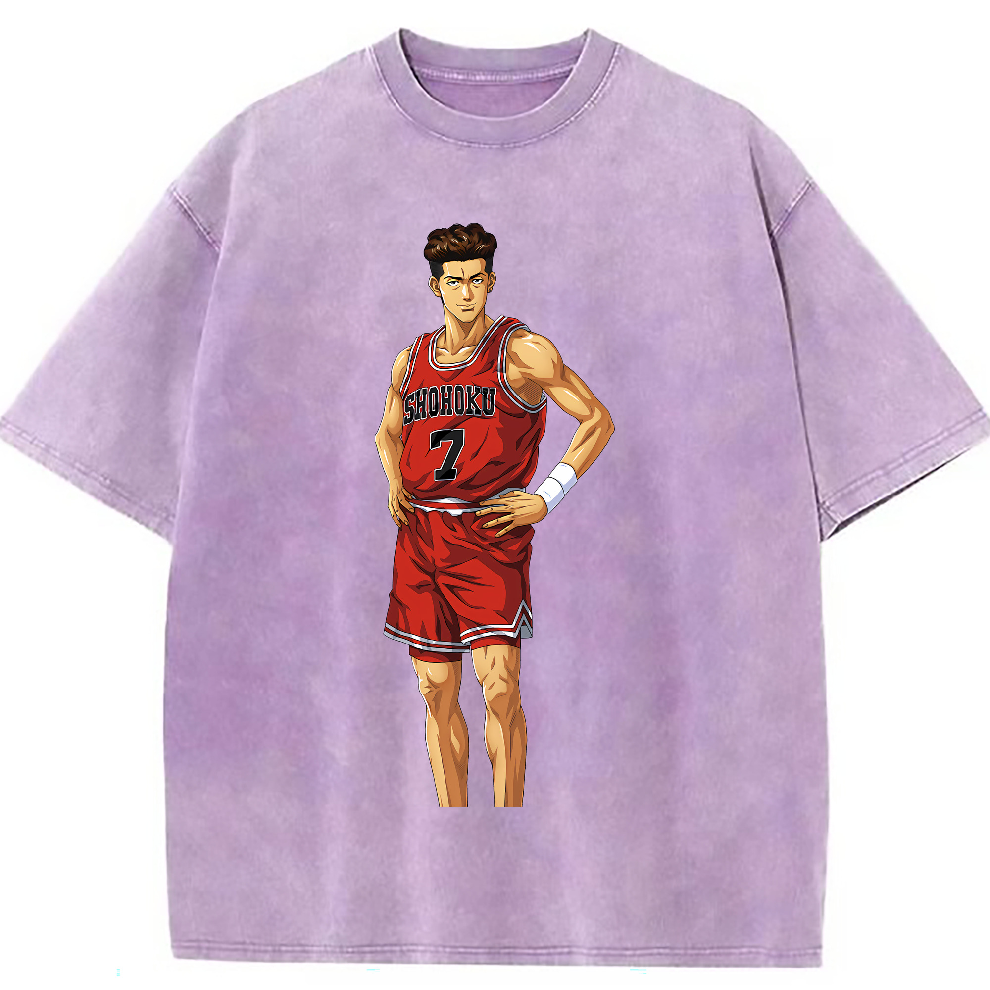 （画像用） SLAM DUNK／スラムダンク 綿100% ヴィンテージ風 半袖Tシャツ（フロントプリント）