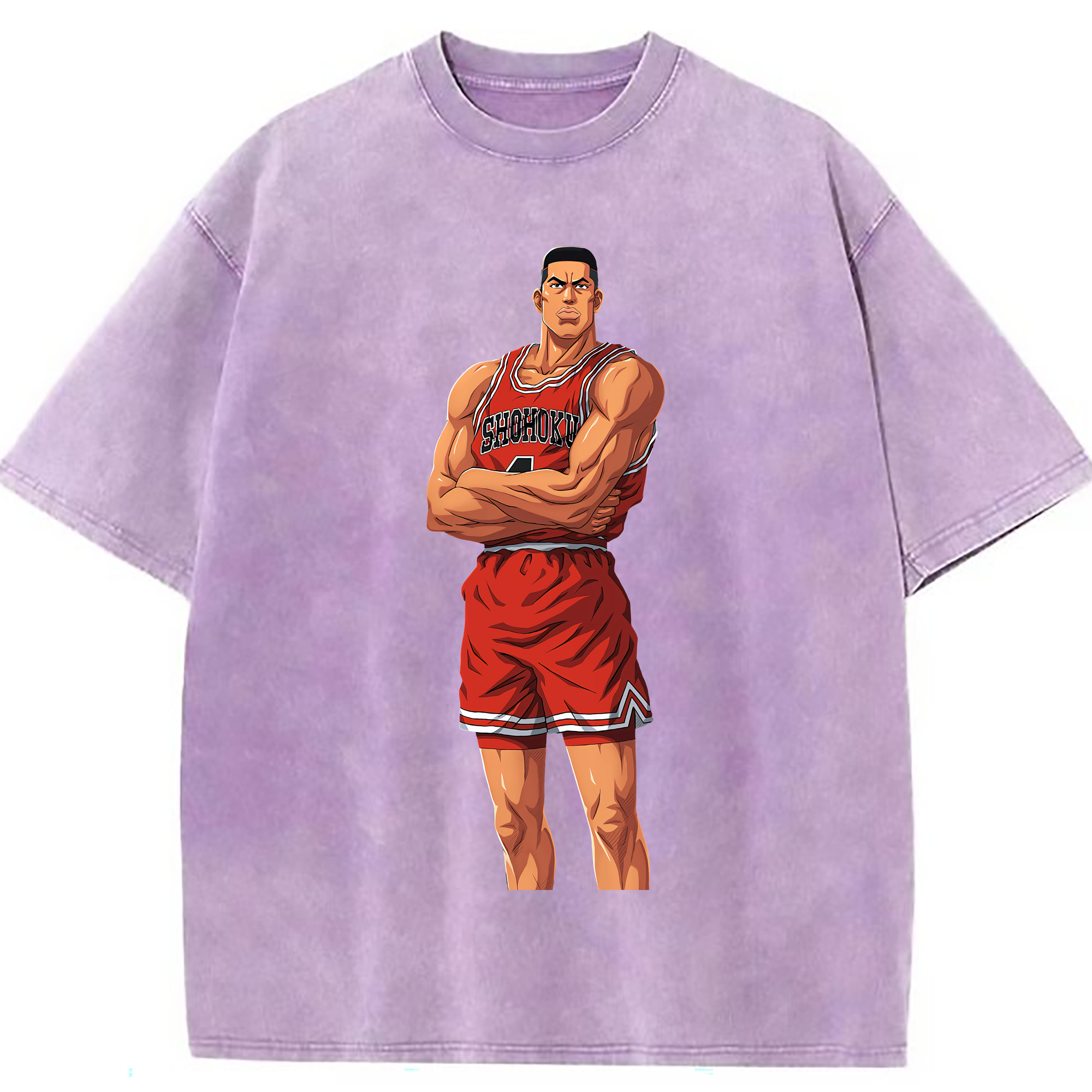 （画像用） SLAM DUNK／スラムダンク 綿100% ヴィンテージ風 半袖Tシャツ（フロントプリント）