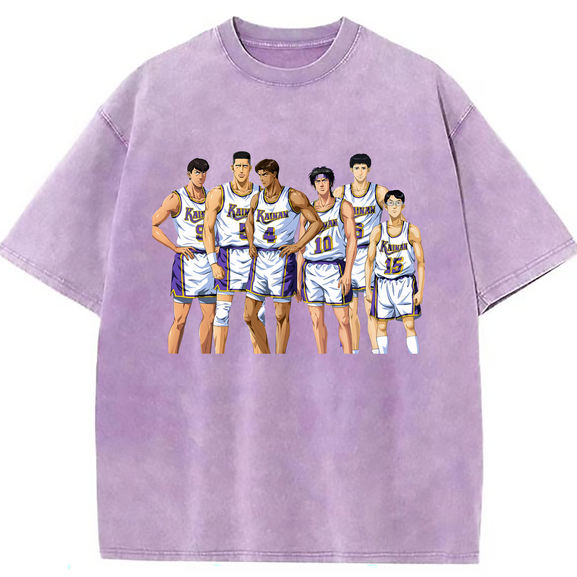 （画像用） SLAM DUNK／スラムダンク 綿100% ヴィンテージ風 半袖Tシャツ（フロントプリント）