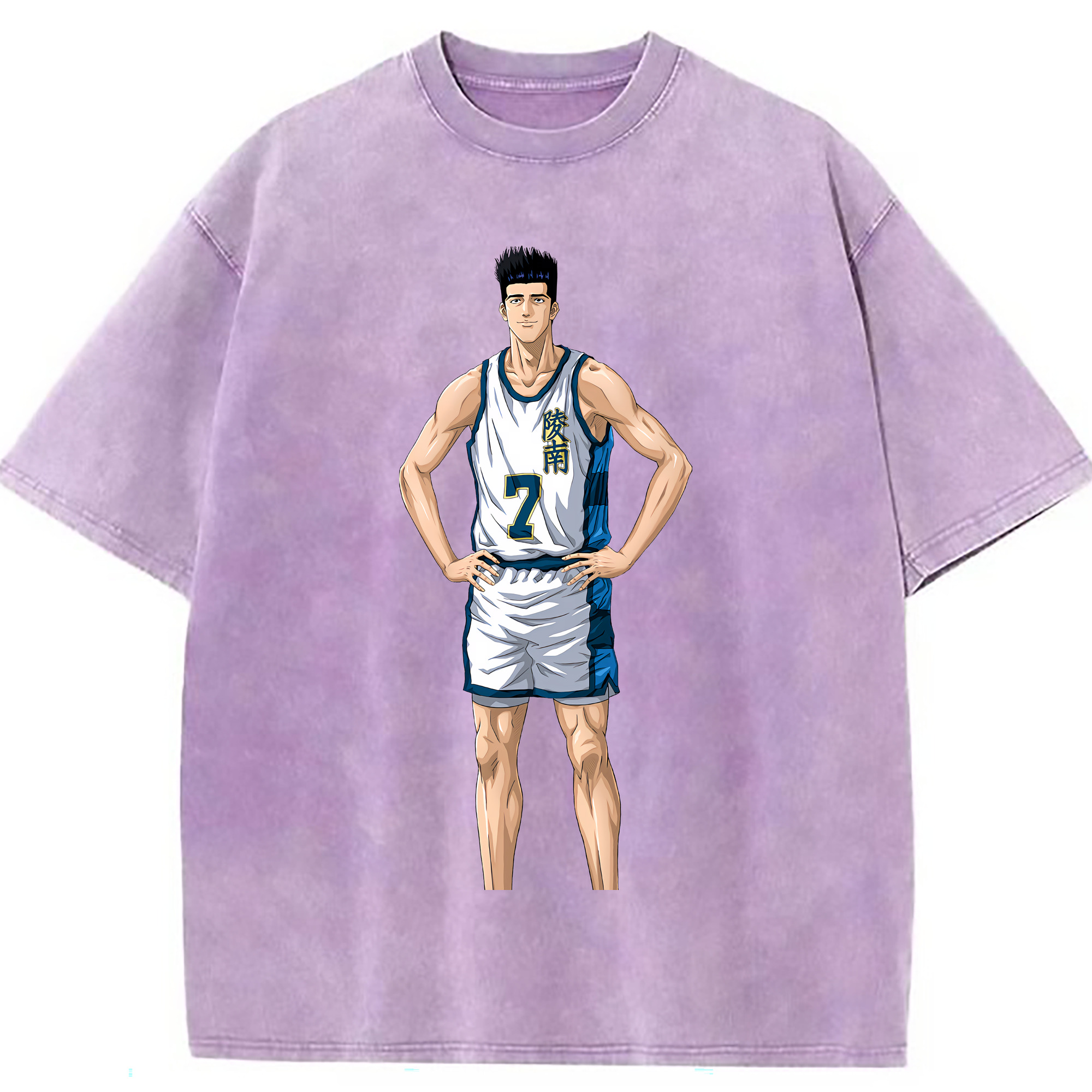 （画像用） SLAM DUNK／スラムダンク 綿100% ヴィンテージ風 半袖Tシャツ（フロントプリント）