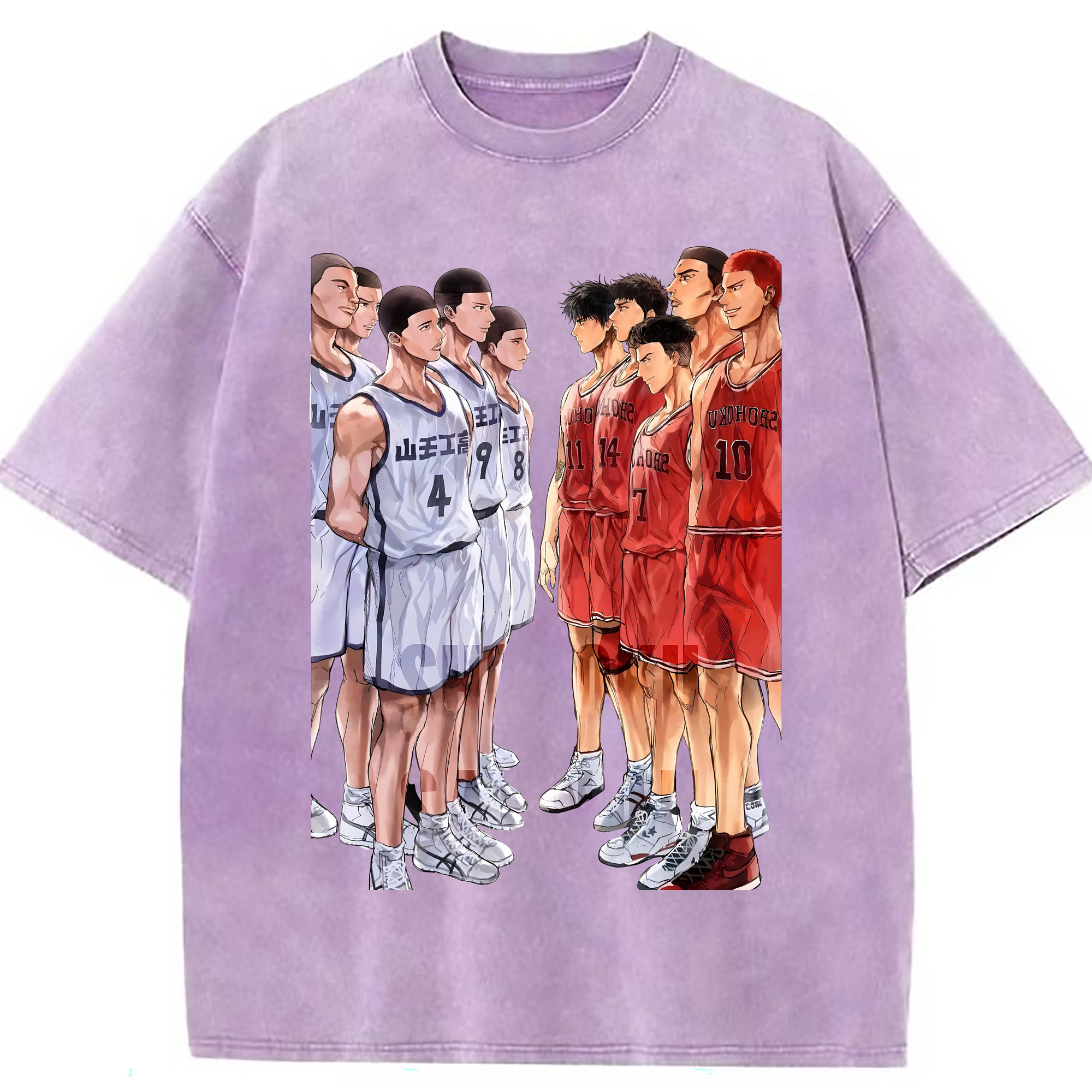 （画像用） SLAM DUNK／スラムダンク 綿100% ヴィンテージ風 半袖Tシャツ（フロントプリント）