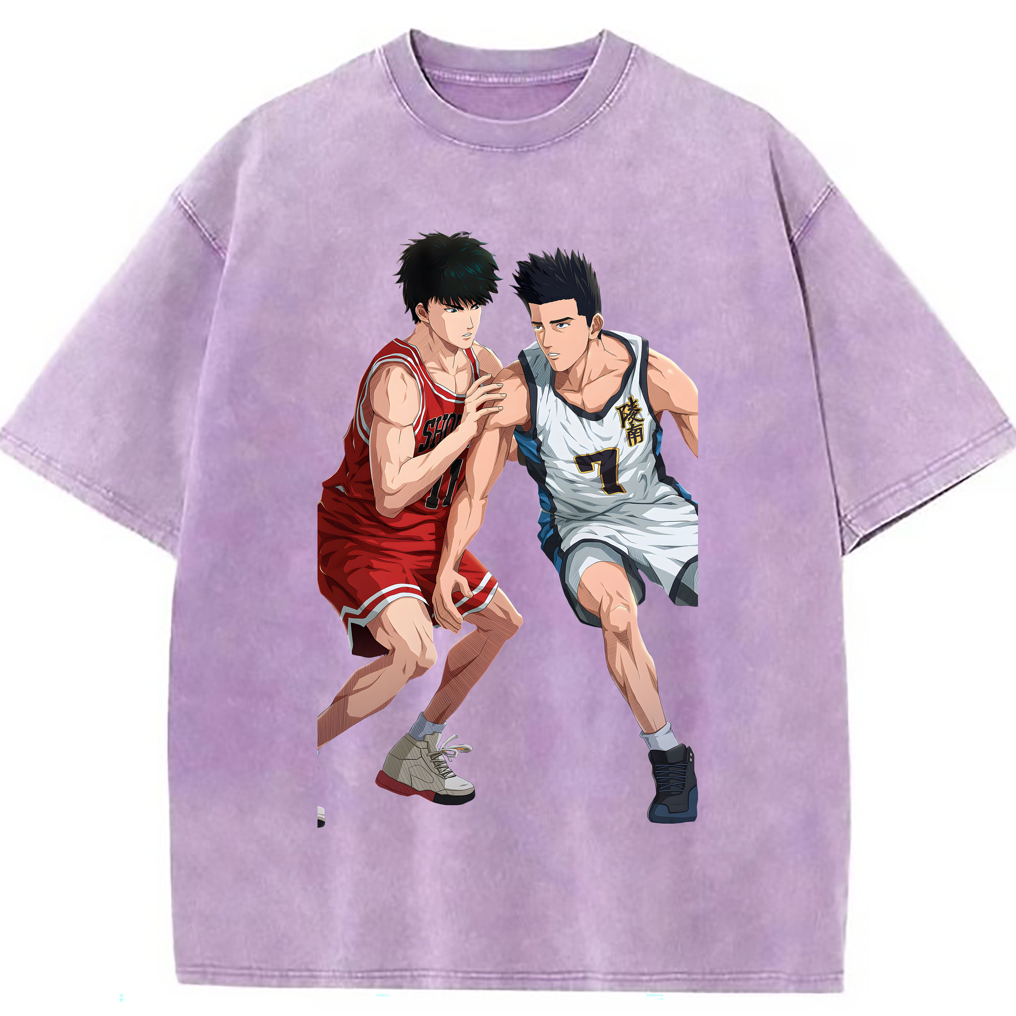 （画像用） SLAM DUNK／スラムダンク 綿100% ヴィンテージ風 半袖Tシャツ（フロントプリント）