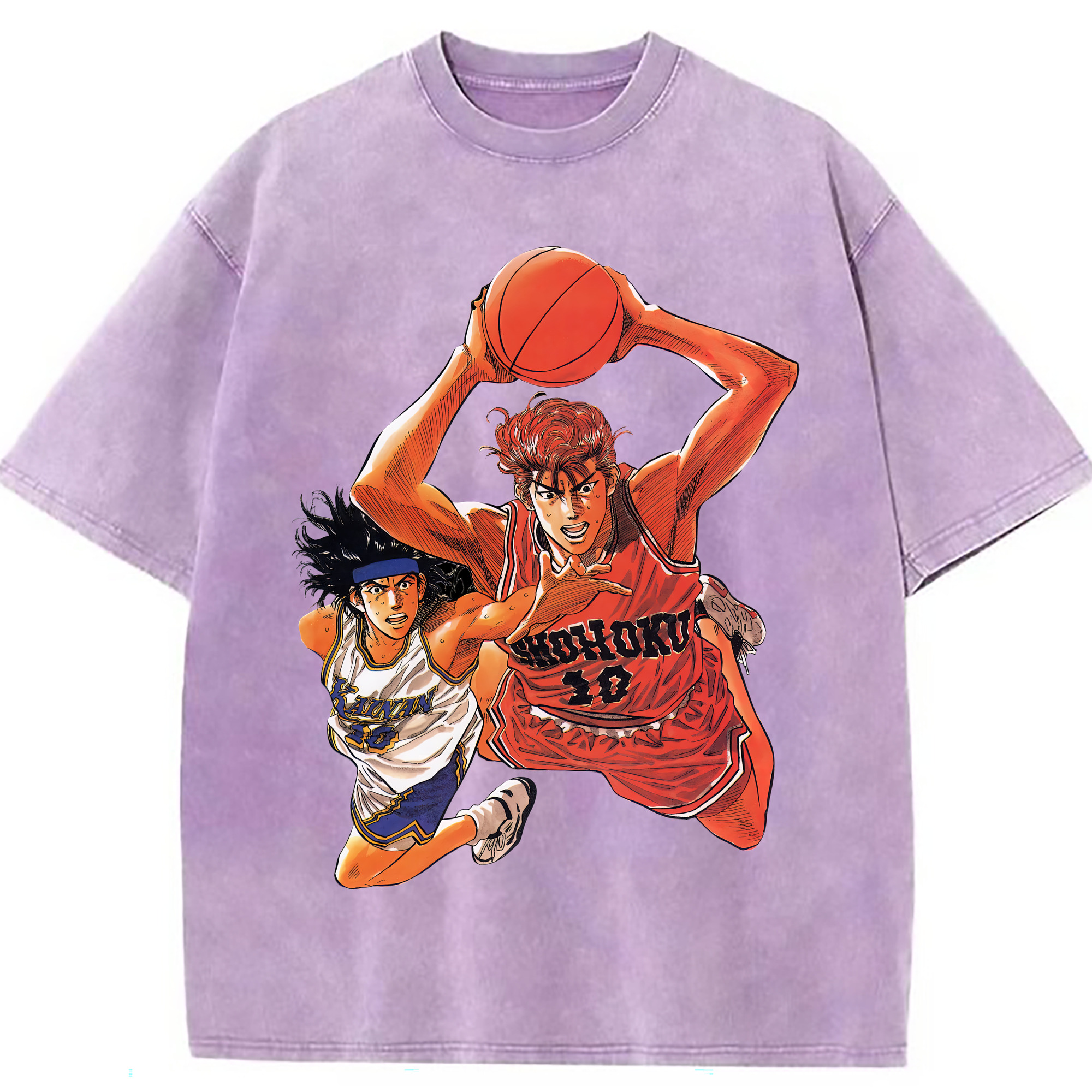 （画像用） SLAM DUNK／スラムダンク 綿100% ヴィンテージ風 半袖Tシャツ（フロントプリント）
