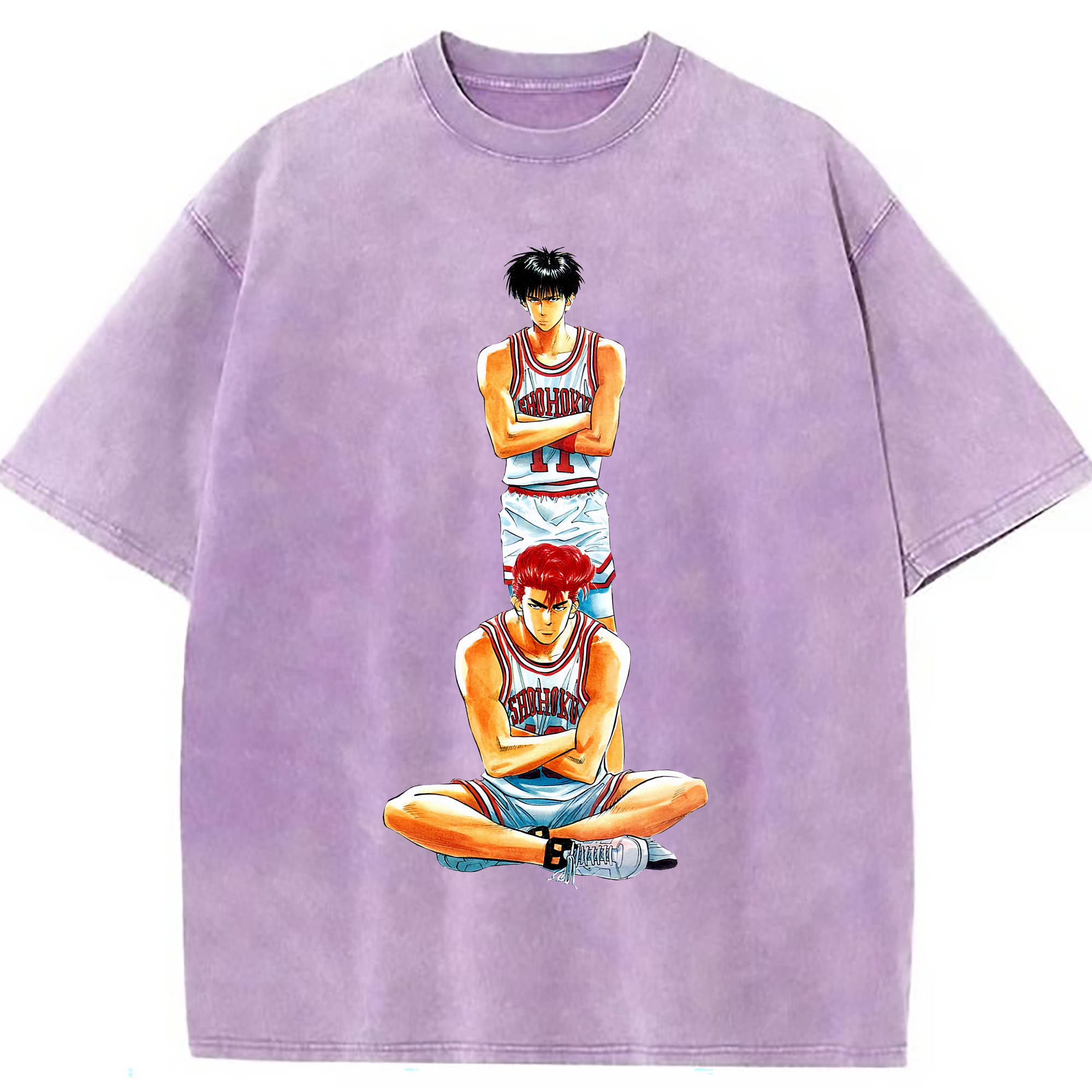 （画像用） SLAM DUNK／スラムダンク 綿100% ヴィンテージ風 半袖Tシャツ（フロントプリント）