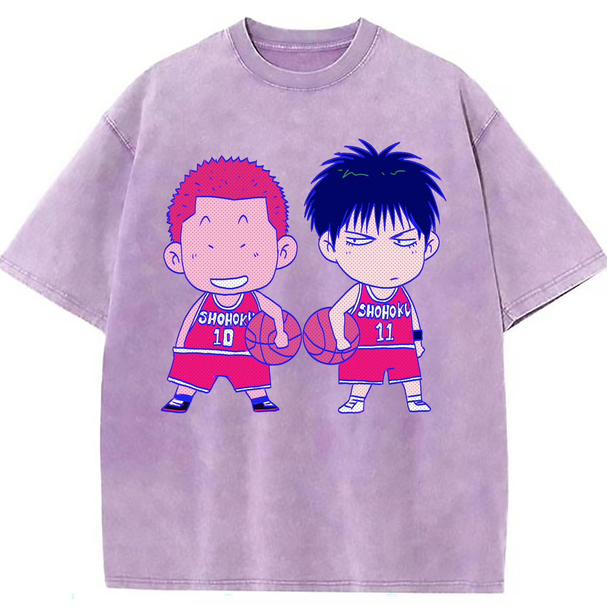 （画像用） SLAM DUNK／スラムダンク 綿100% ヴィンテージ風 半袖Tシャツ（フロントプリント）