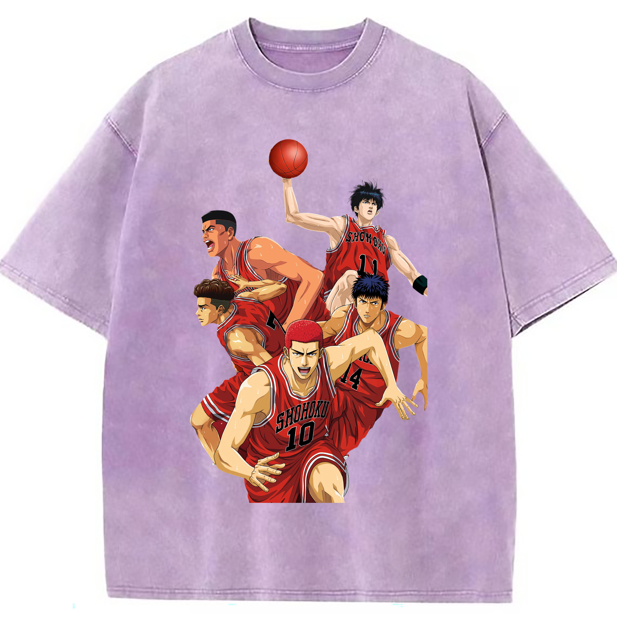 （画像用） SLAM DUNK／スラムダンク 綿100% ヴィンテージ風 半袖Tシャツ（フロントプリント）
