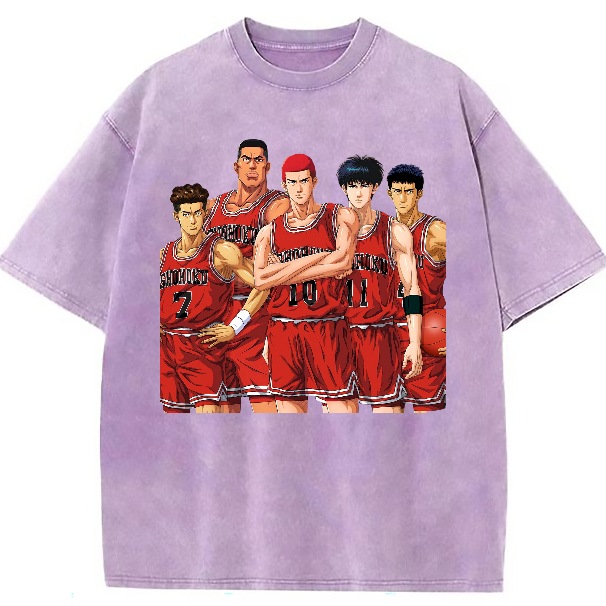 （画像用） SLAM DUNK／スラムダンク 綿100% ヴィンテージ風 半袖Tシャツ（フロントプリント）