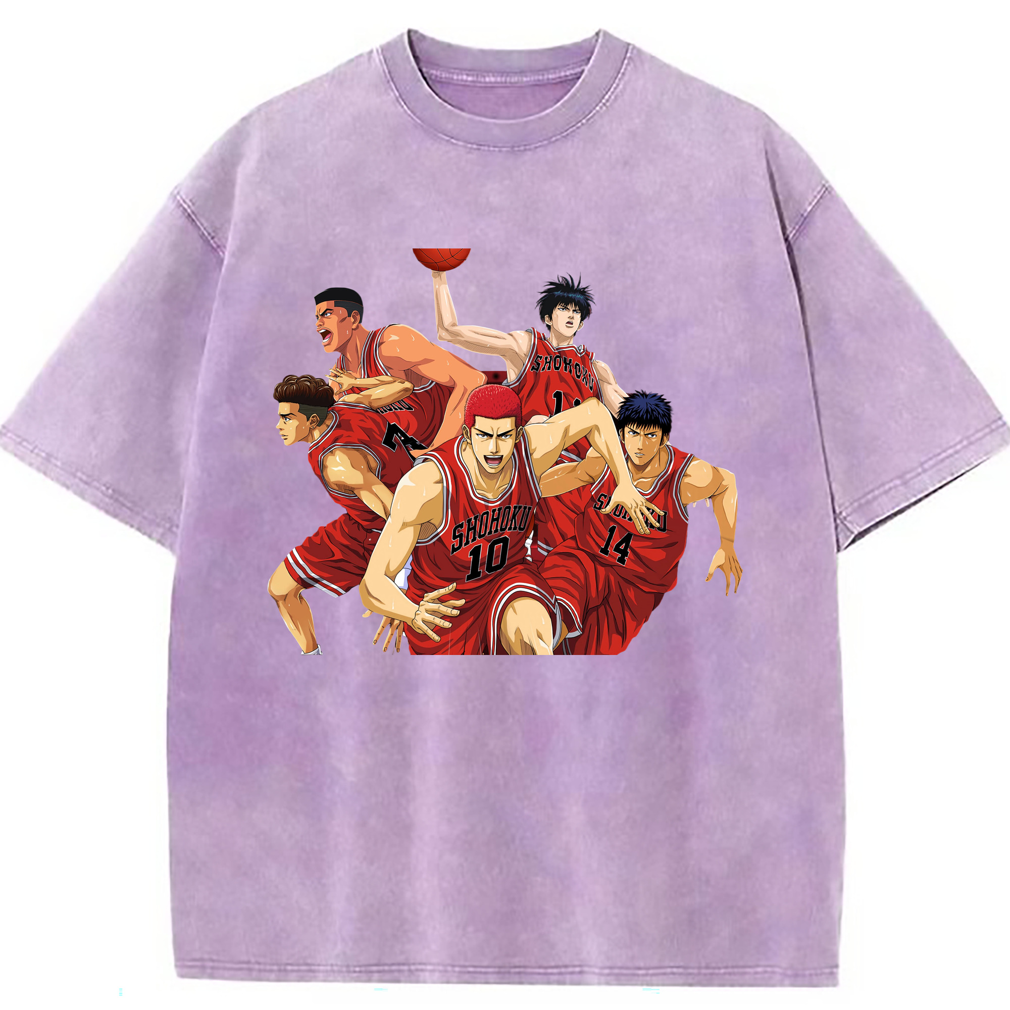 （画像用） SLAM DUNK／スラムダンク 綿100% ヴィンテージ風 半袖Tシャツ（フロントプリント）