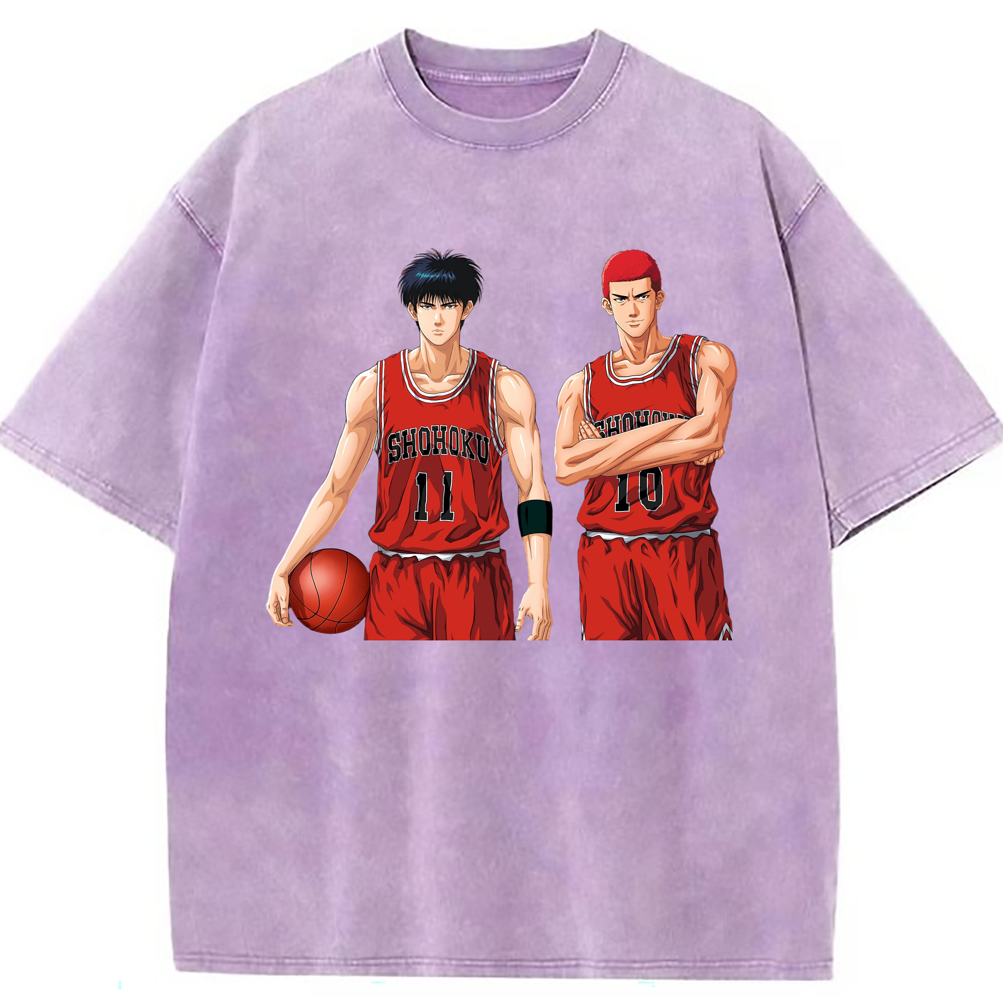 （画像用） SLAM DUNK／スラムダンク 綿100% ヴィンテージ風 半袖Tシャツ（フロントプリント）