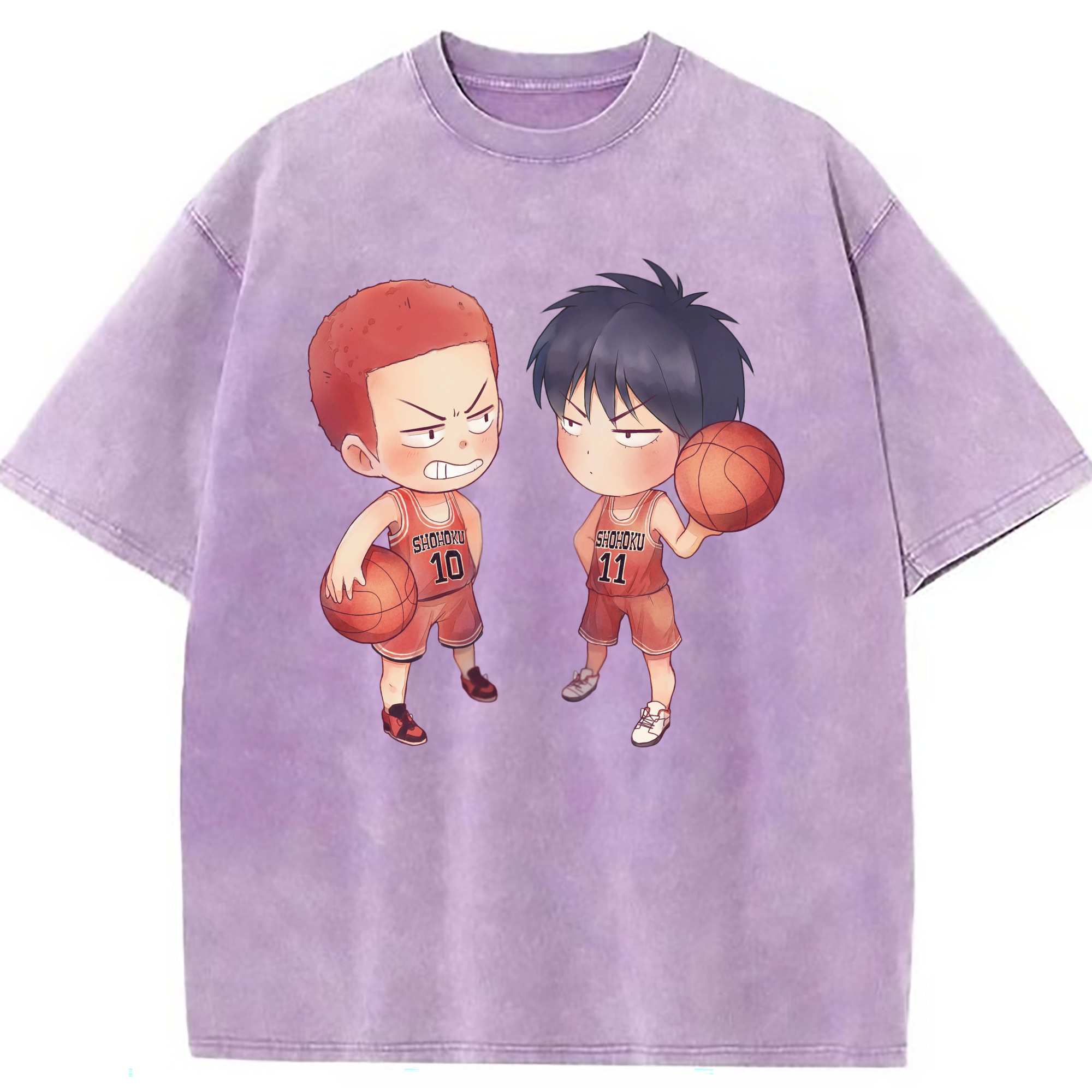 （画像用） SLAM DUNK／スラムダンク 綿100% ヴィンテージ風 半袖Tシャツ（フロントプリント）