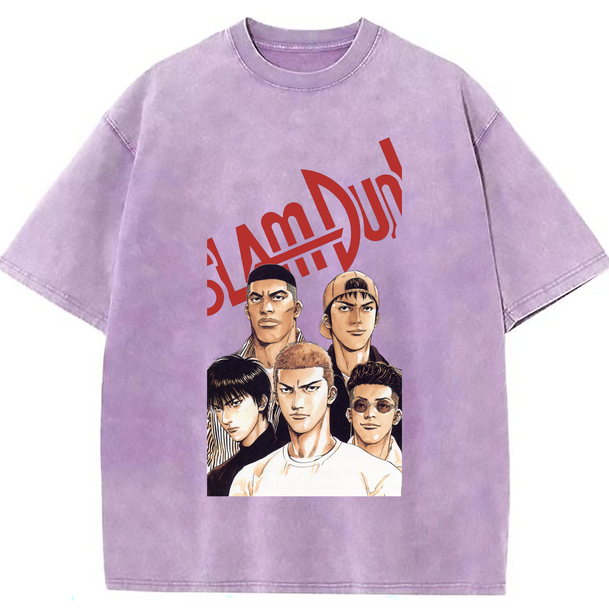 （画像用） SLAM DUNK／スラムダンク 綿100% ヴィンテージ風 半袖Tシャツ（フロントプリント）