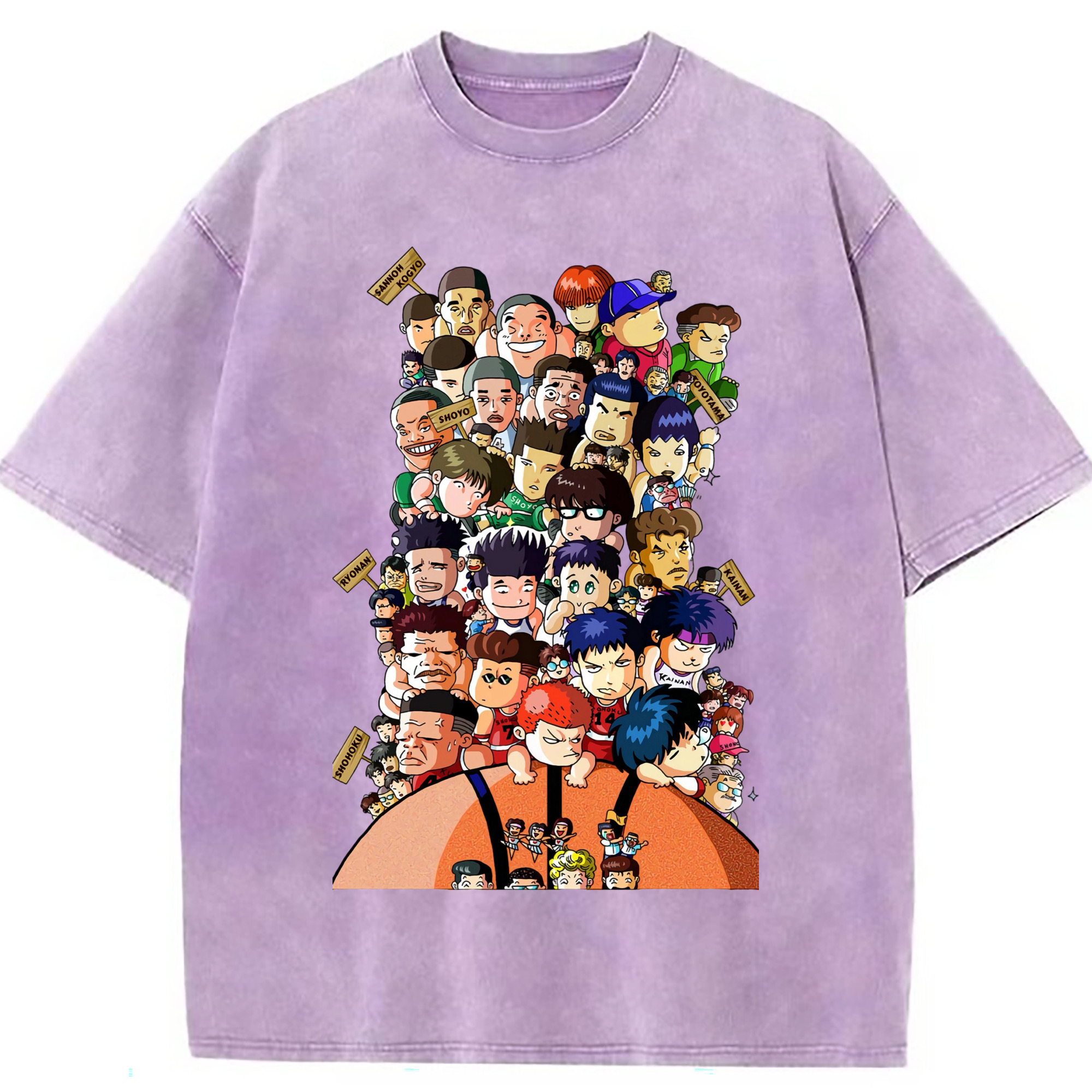 （画像用） SLAM DUNK／スラムダンク 綿100% ヴィンテージ風 半袖Tシャツ（フロントプリント）