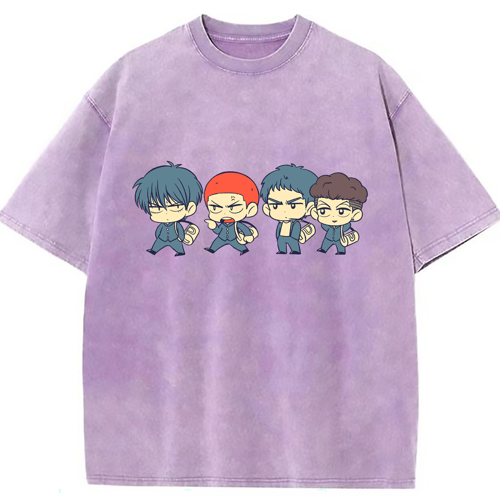 （画像用） SLAM DUNK／スラムダンク 綿100% ヴィンテージ風 半袖Tシャツ（フロントプリント）
