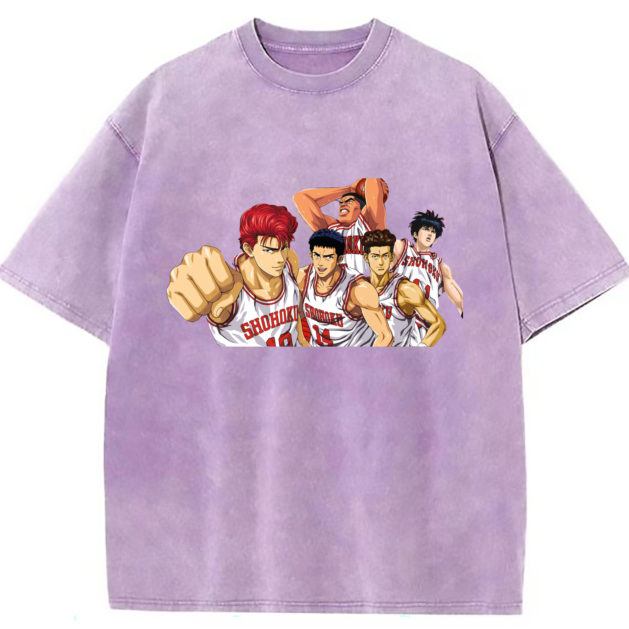 （画像用） SLAM DUNK／スラムダンク 綿100% ヴィンテージ風 半袖Tシャツ（フロントプリント）