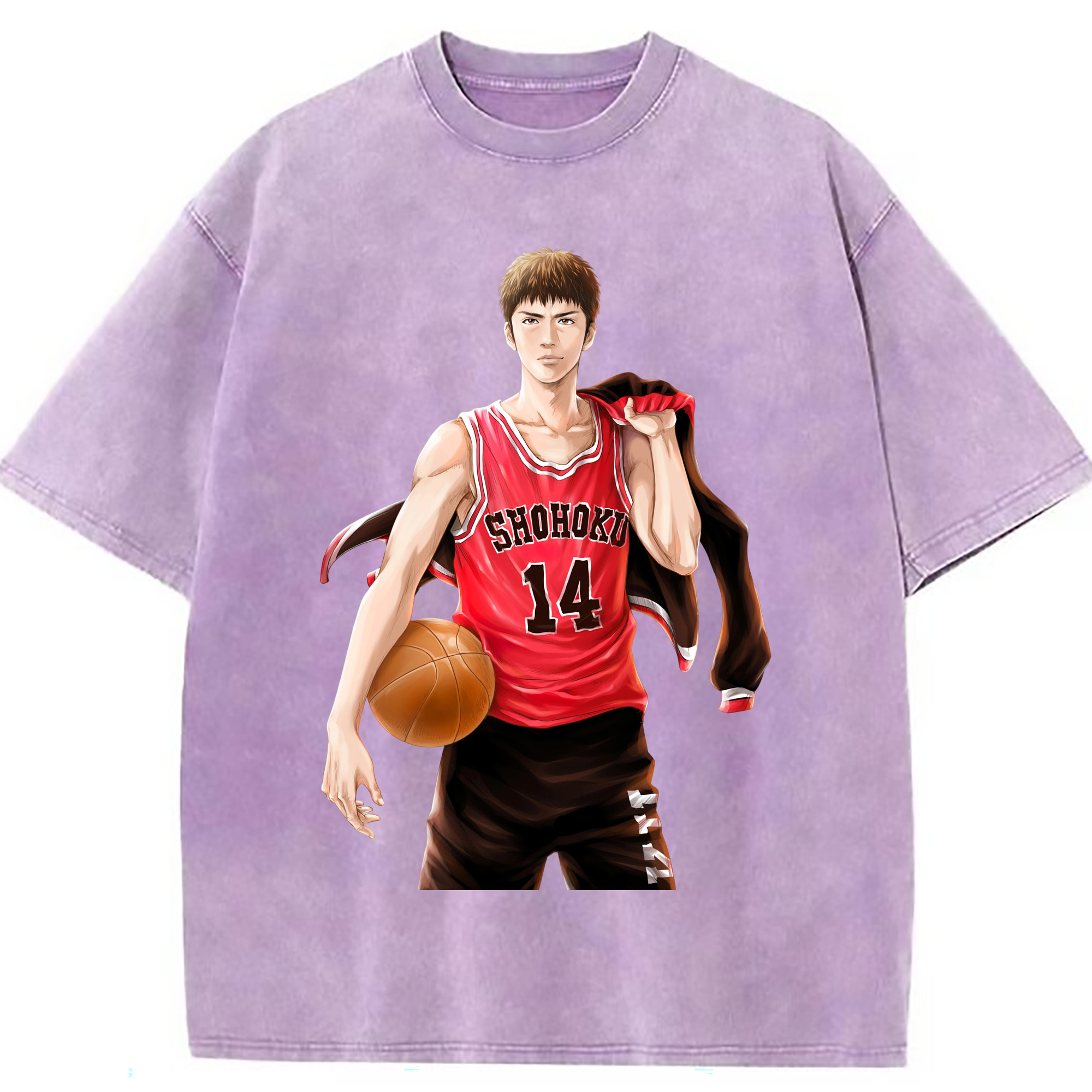 （画像用） SLAM DUNK／スラムダンク 綿100% ヴィンテージ風 半袖Tシャツ（フロントプリント）